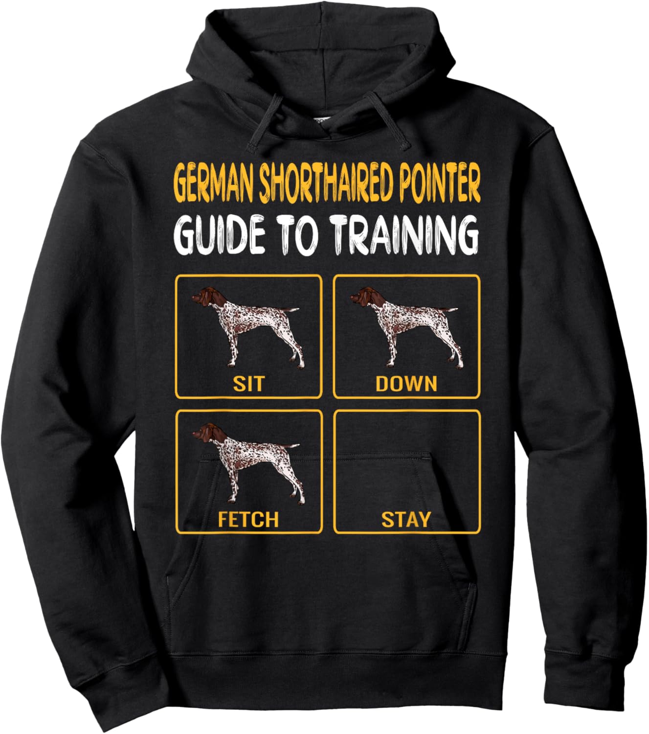 German Shorthaired Pointer Guide To Training Dog Obedience Hoodie - Hoodie | Black