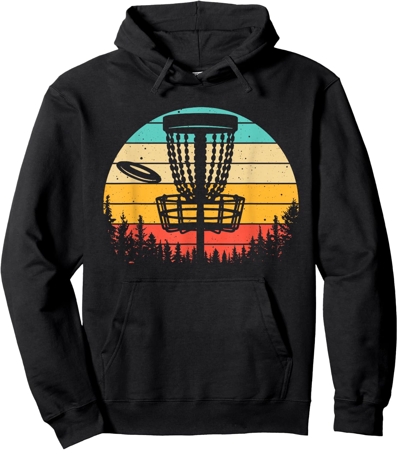 Funny Disc Golf Art Women Vintage Disc Golfer Lovers Hoodie - Hoodie | Black