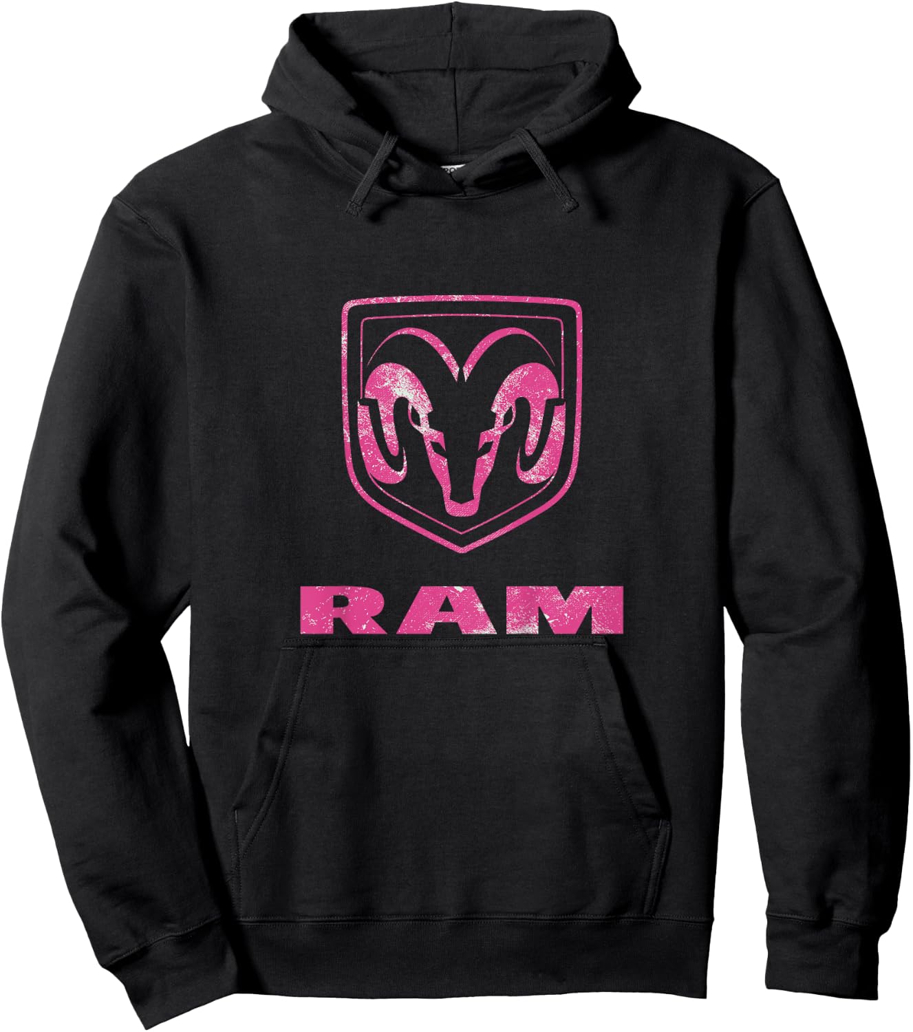 RAM Trucks Logo Distressed Hoodie - Hoodie | Black