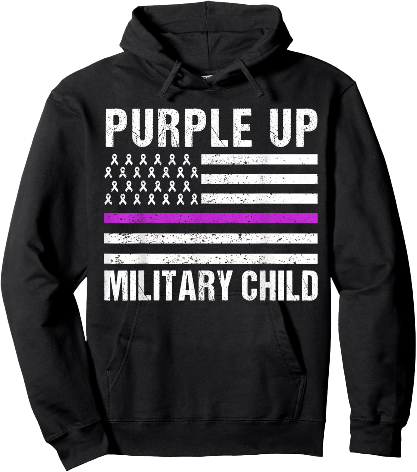 Month of the Military Child 2022 Purple up for Military Kids Hoodie - Hoodie | Black