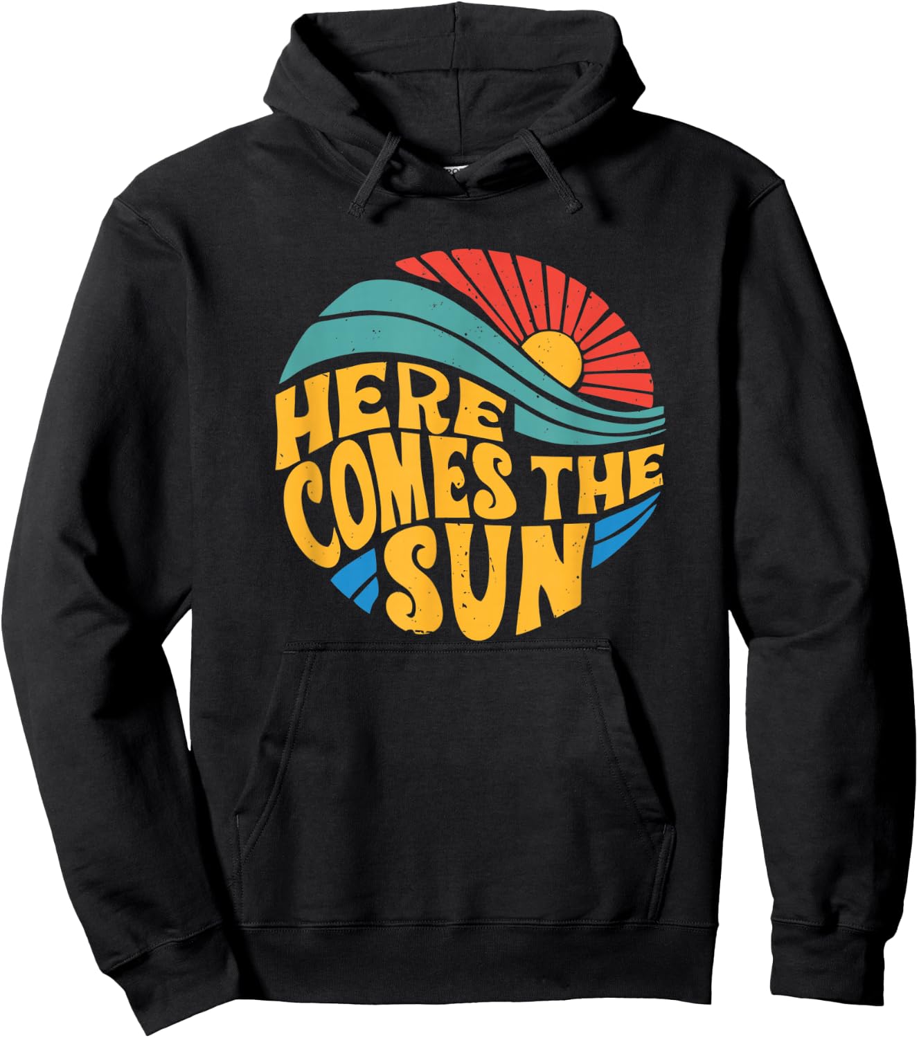 Here Comes The Sun Music Lover Graphic Hoodie - Hoodie | Black