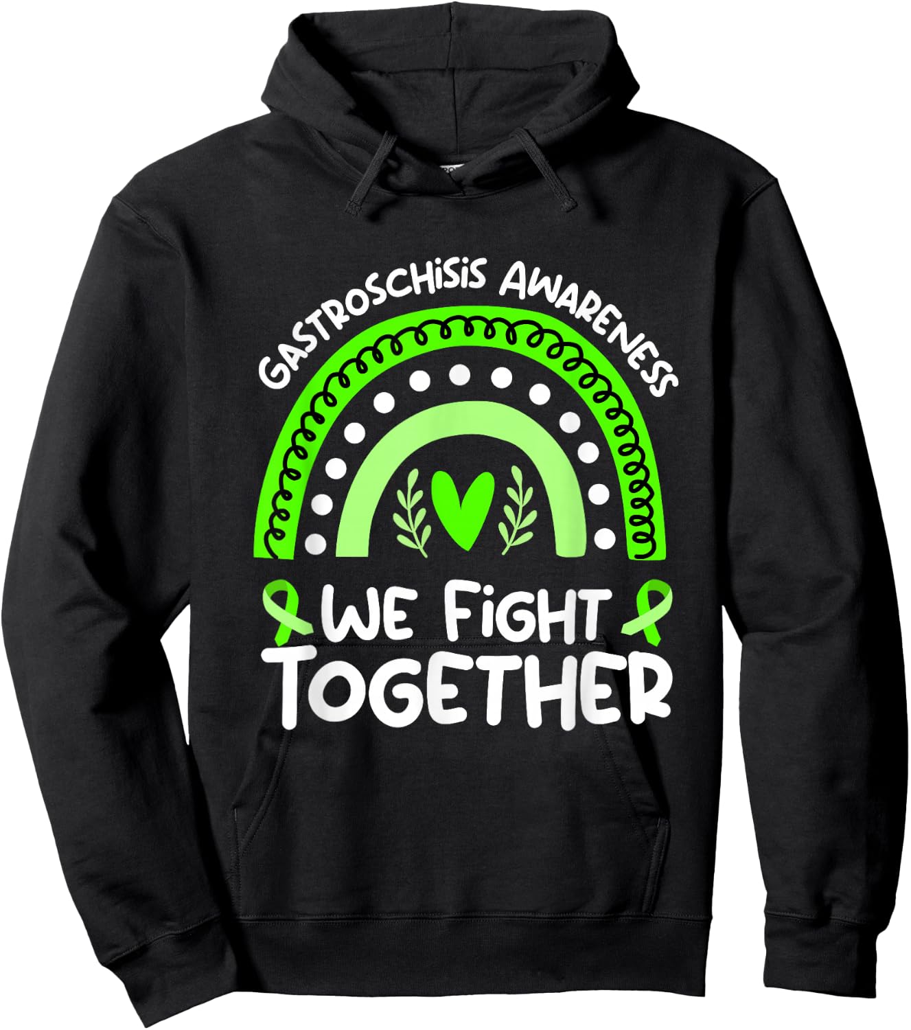 We Fight Together | Gastroschisis Awareness Hoodie - Hoodie | Black