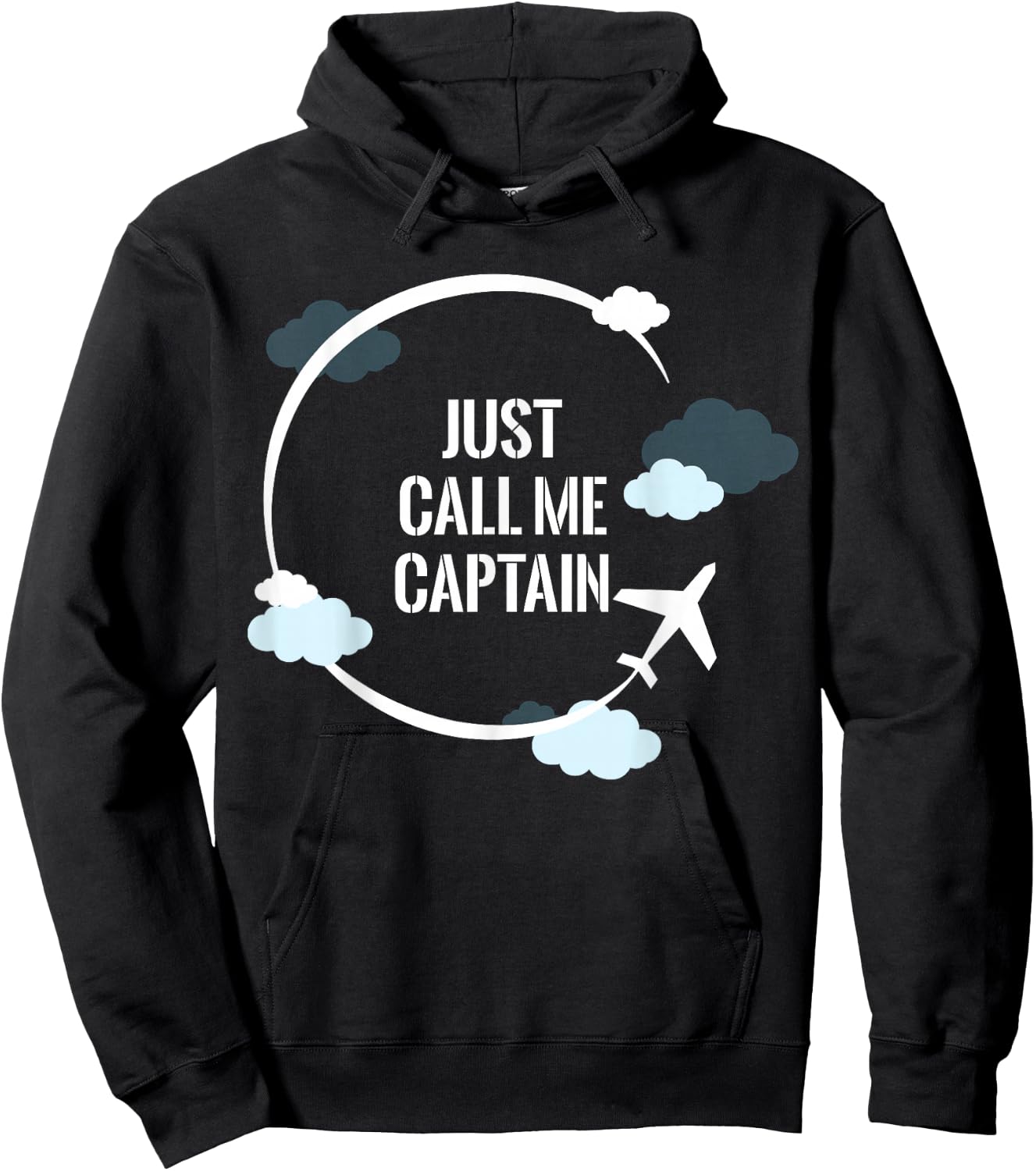 Just Call Me Captain Pilot Aviation Hoodie - Hoodie | Black