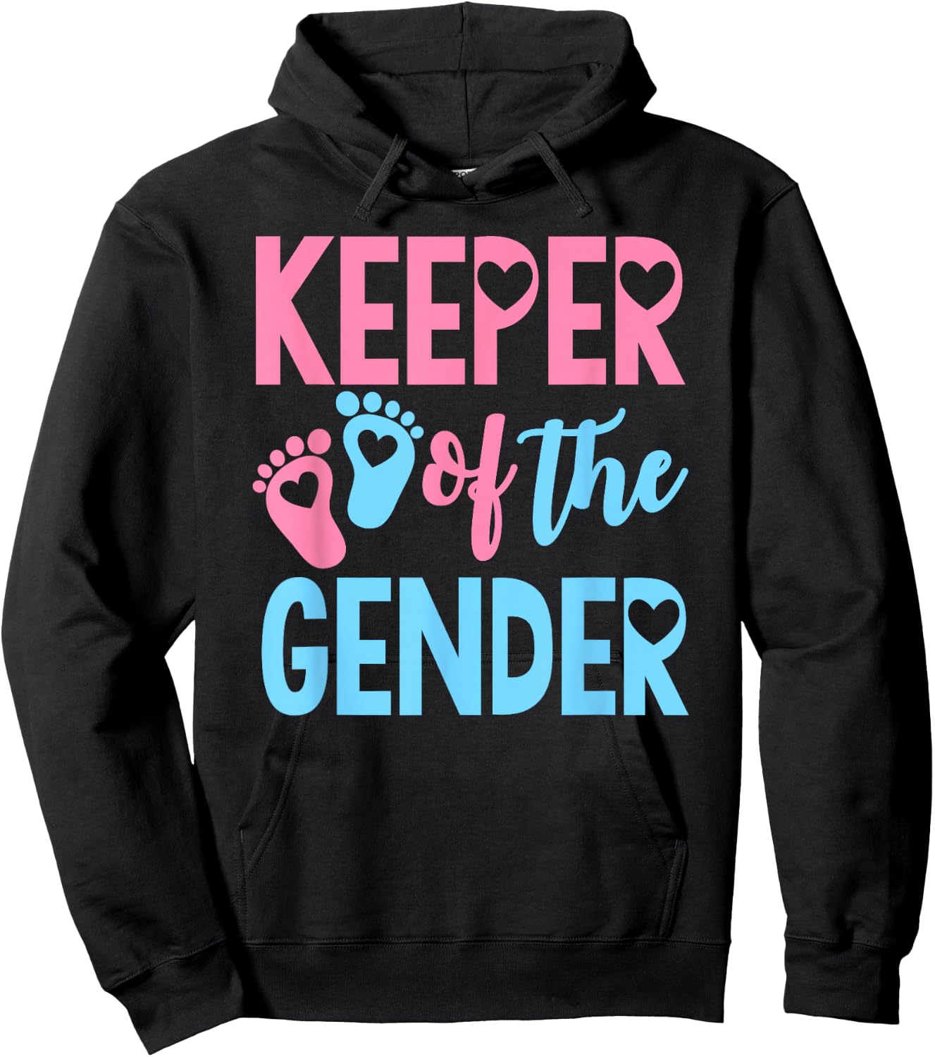 Gender Reveal Keeper of the Gender Pregnancy Announcement Hoodie - Hoodie | Black