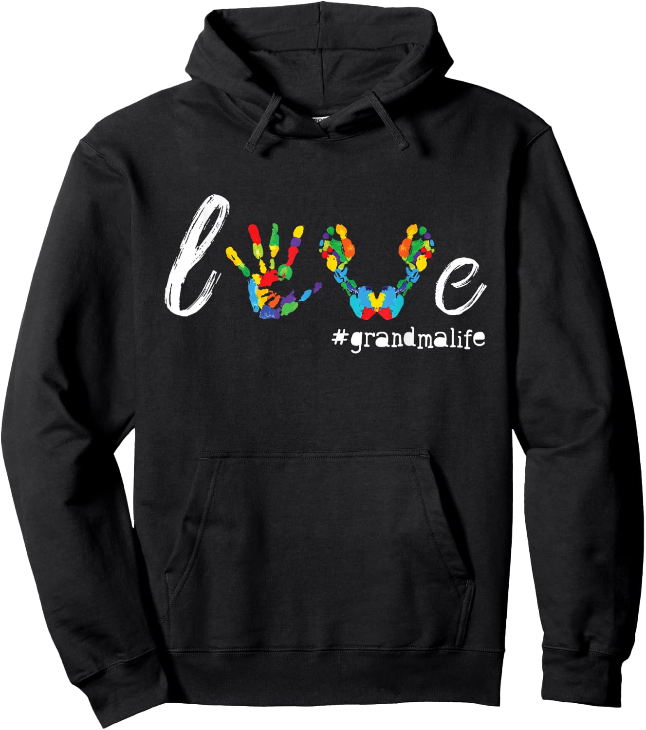 Love Grandma Life Grandmalife Mother Grandparent Shirt Hoodie - Hoodie | Black