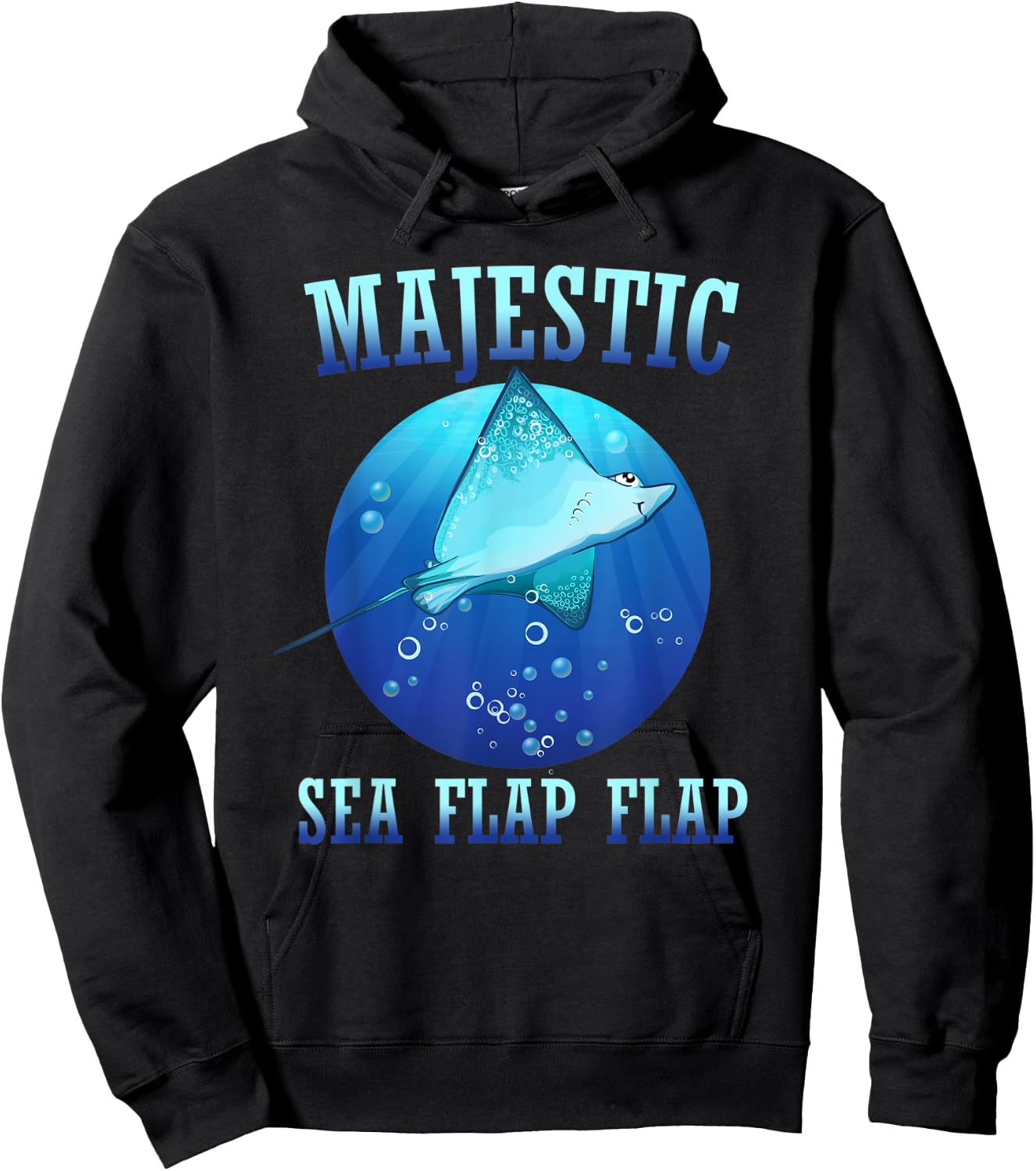 Majestic Sea Flap Flap Stingray Hoodie - Hoodie | Black