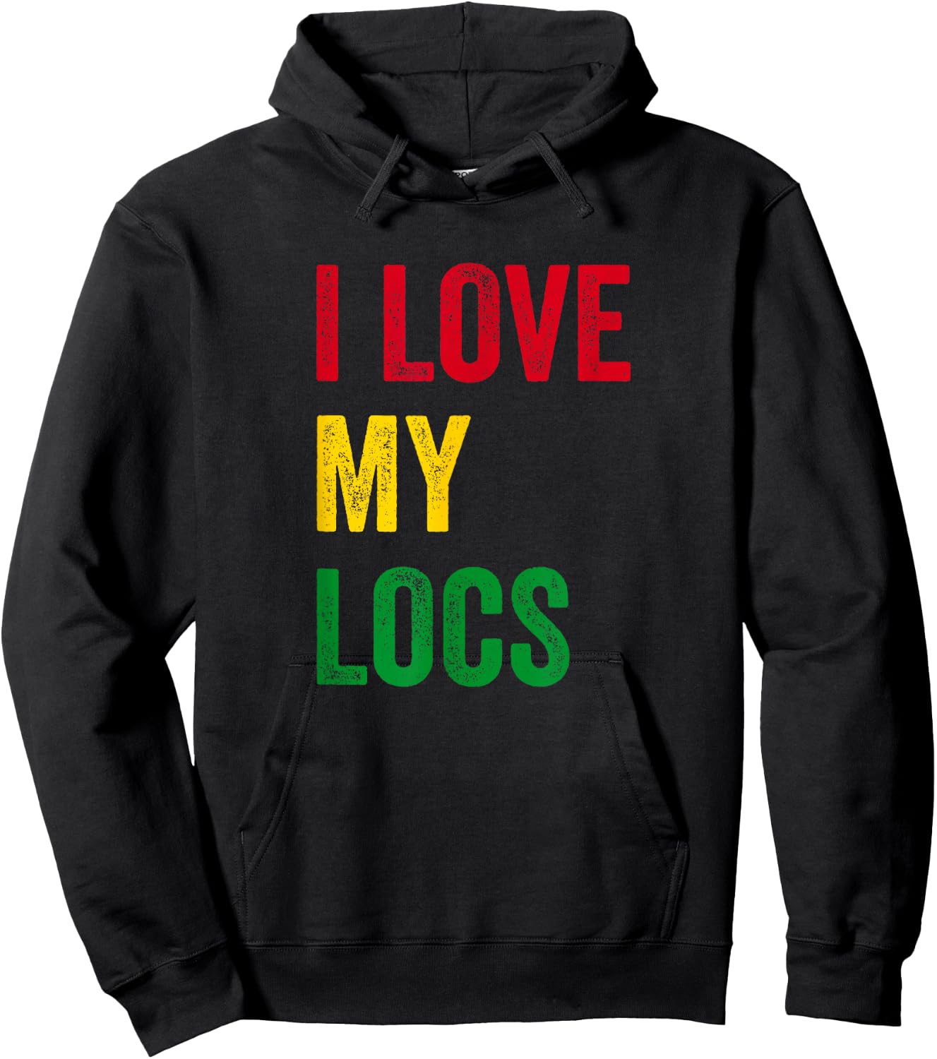 I Love My Locs Natural Hair Hoodie - Hoodie | Black