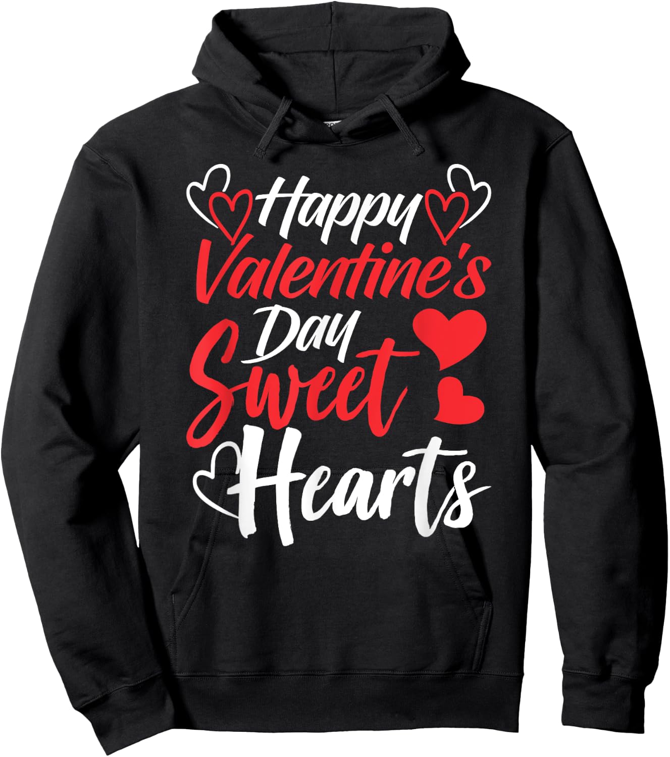 Happy Valentine's Day Sweet Hearts Couples Valentine Date Hoodie - Hoodie | Black