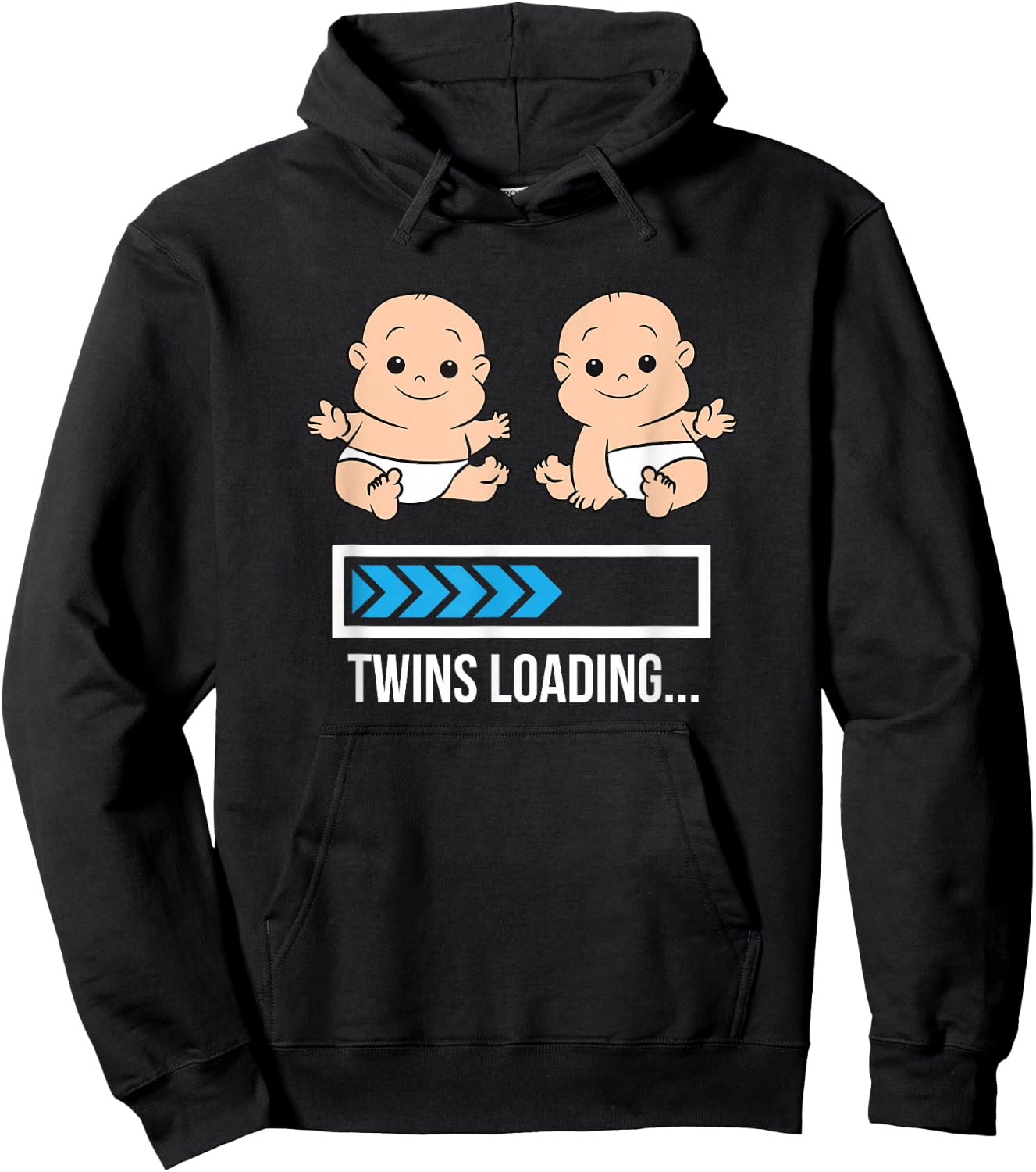 Mom Of Twin Pregnancy Twins Are Loading Pregnant With Twins Hoodie - Hoodie | Black