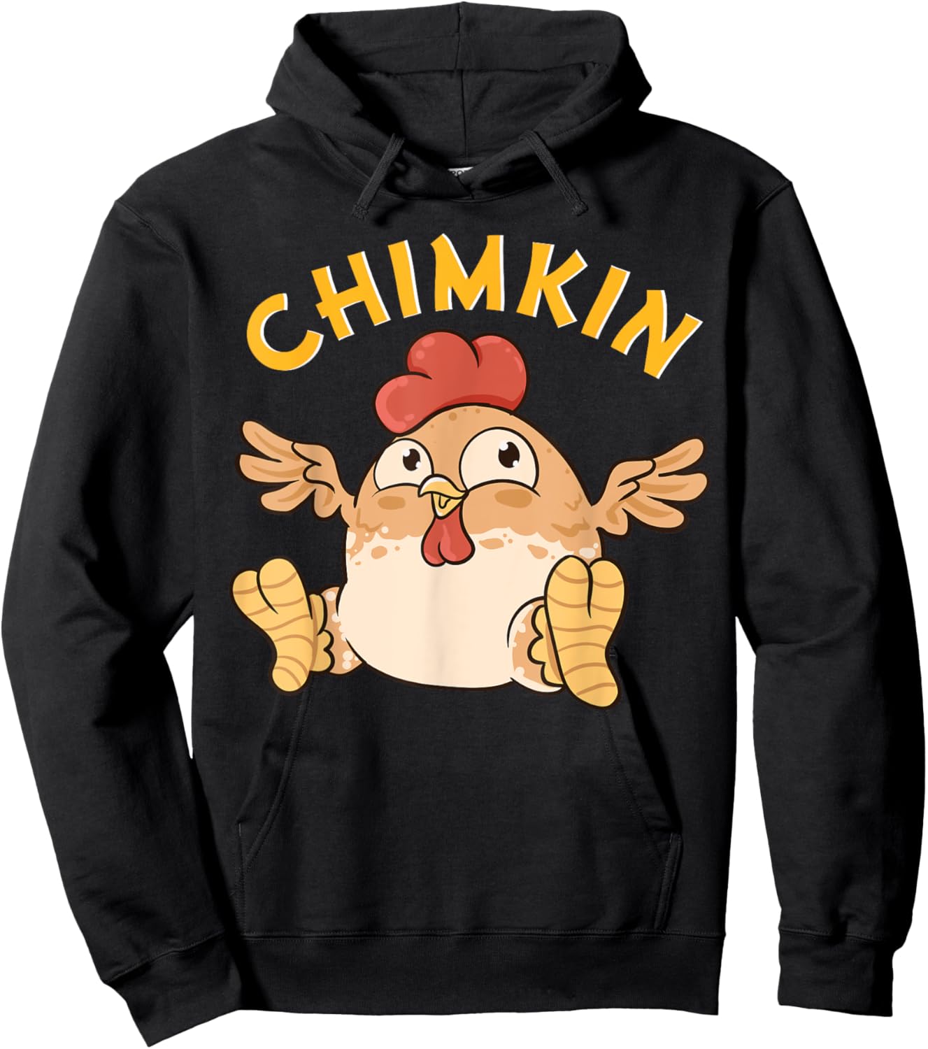 Chimkin | Funny Fat Derpy Chicken Meme Chicken Lover Farmer Hoodie - Hoodie | Black