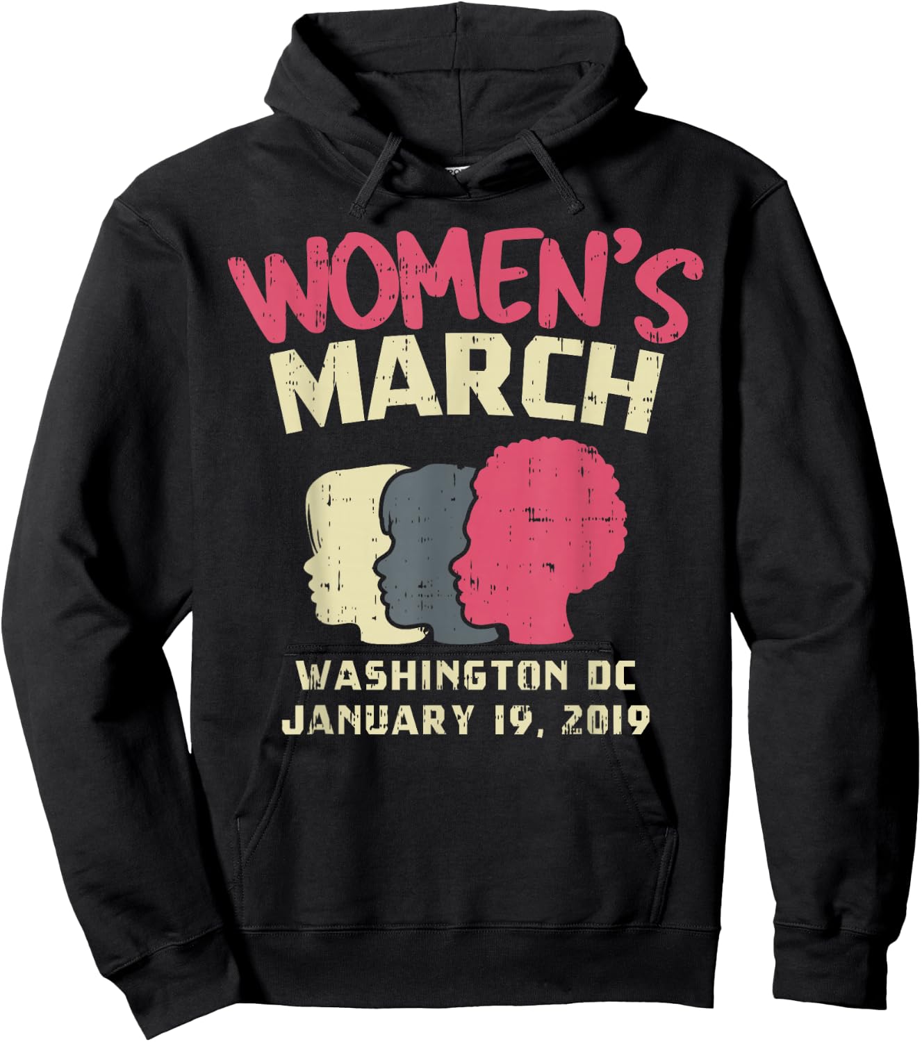 March Washington DC Shirt January 19 2019 Heads Hoodie - Hoodie | Black