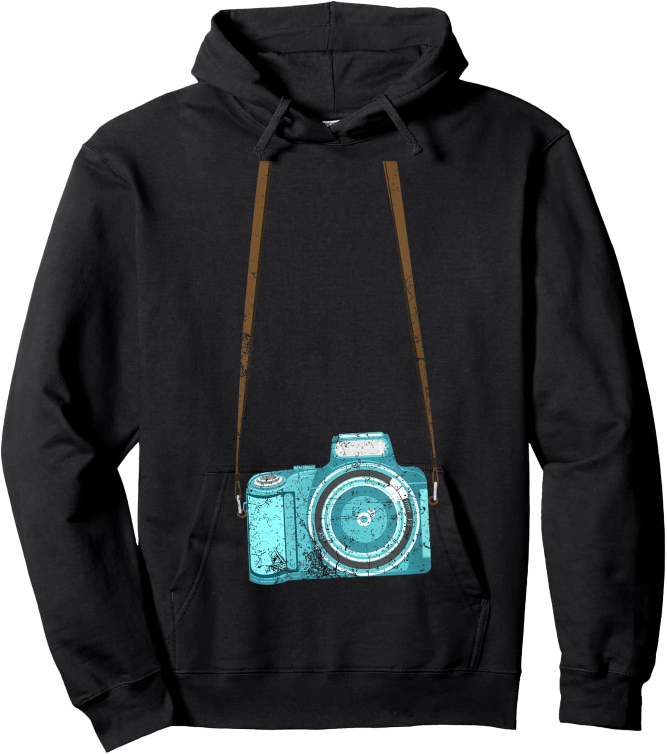 Funny Tourist Camera Gift Men Women Cool Photography Costume Hoodie - Hoodie | Black