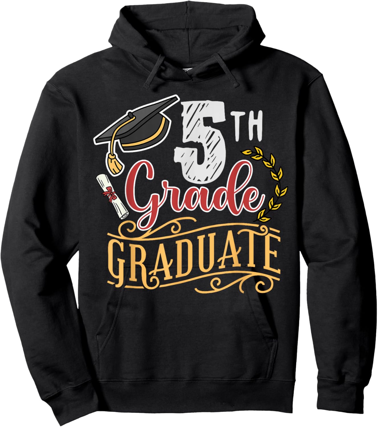 5th Grade Graduate Graduation Hoodie - Hoodie | Black