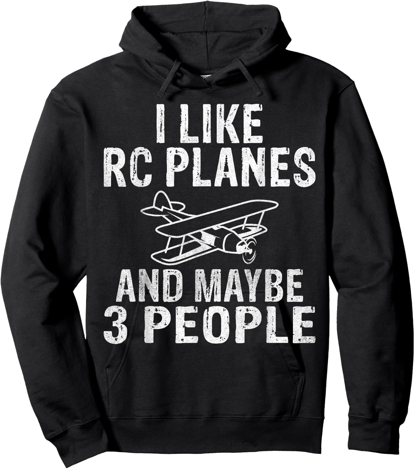 I like Rc Planes and maybe 3 People funny RC Plane Hoodie - Hoodie | Black