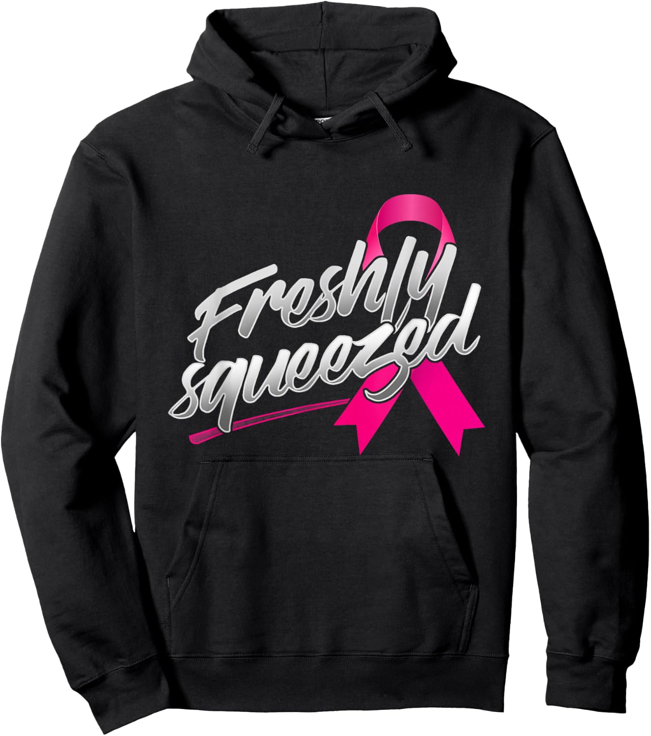 Breast Cancer Awareness Funny Gift Mammogram Pink Ribbon Hoodie - Hoodie | Black