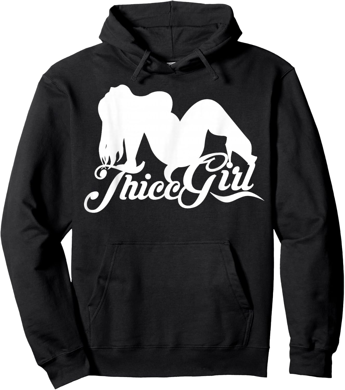 Thicc Girl Shirt with thick thighs girl - hella thicc slang Hoodie - Hoodie | Black