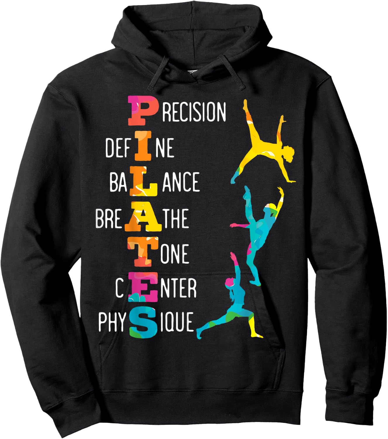 Pilates Fitness Exercise Training Contrology Meditation Hoodie - Hoodie | Black