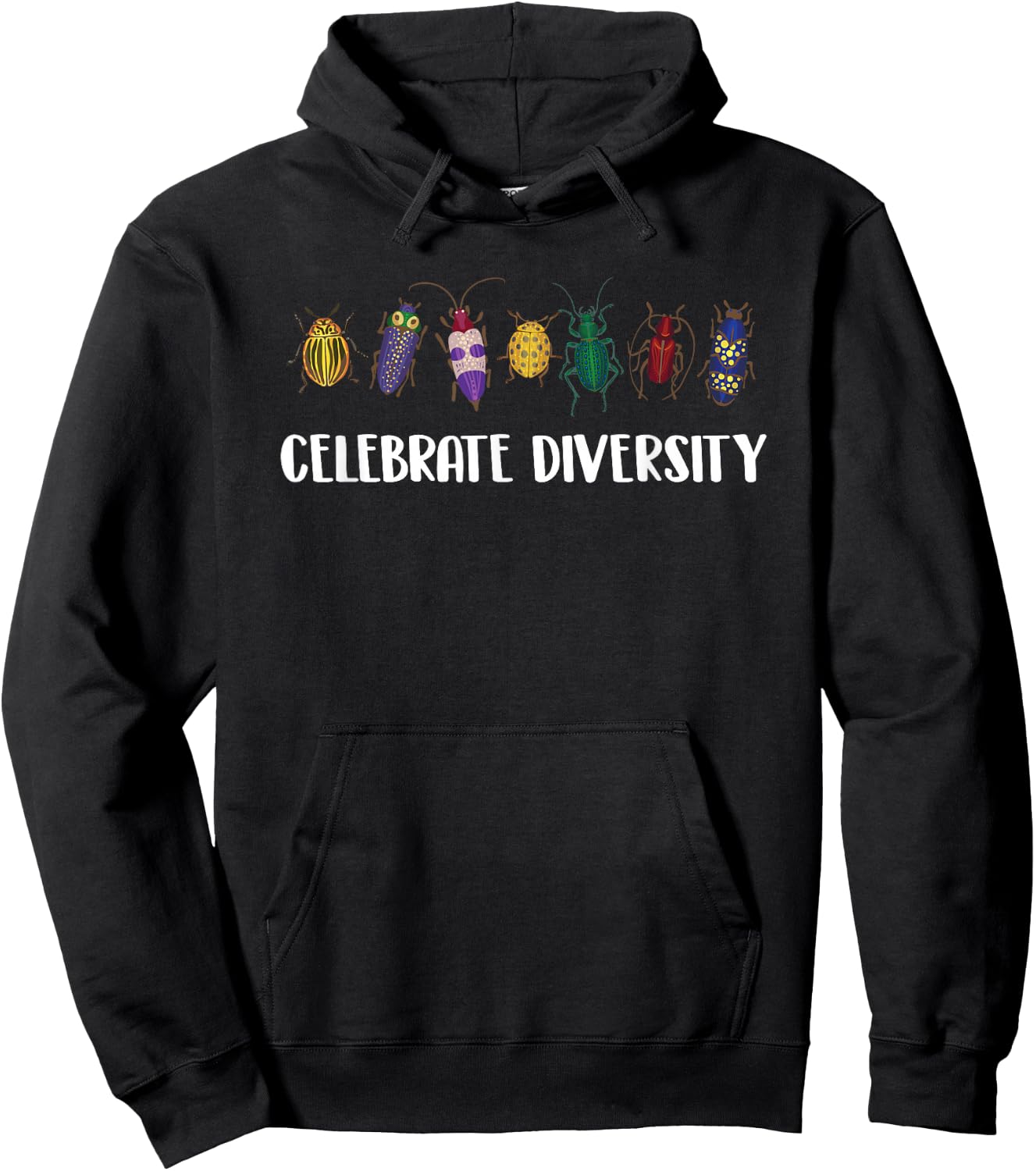 Funny Entomology Shirts Celebrate Diversity -Adults Insect Collector Black, Multicolor Small Hoodie - Hoodie | Black