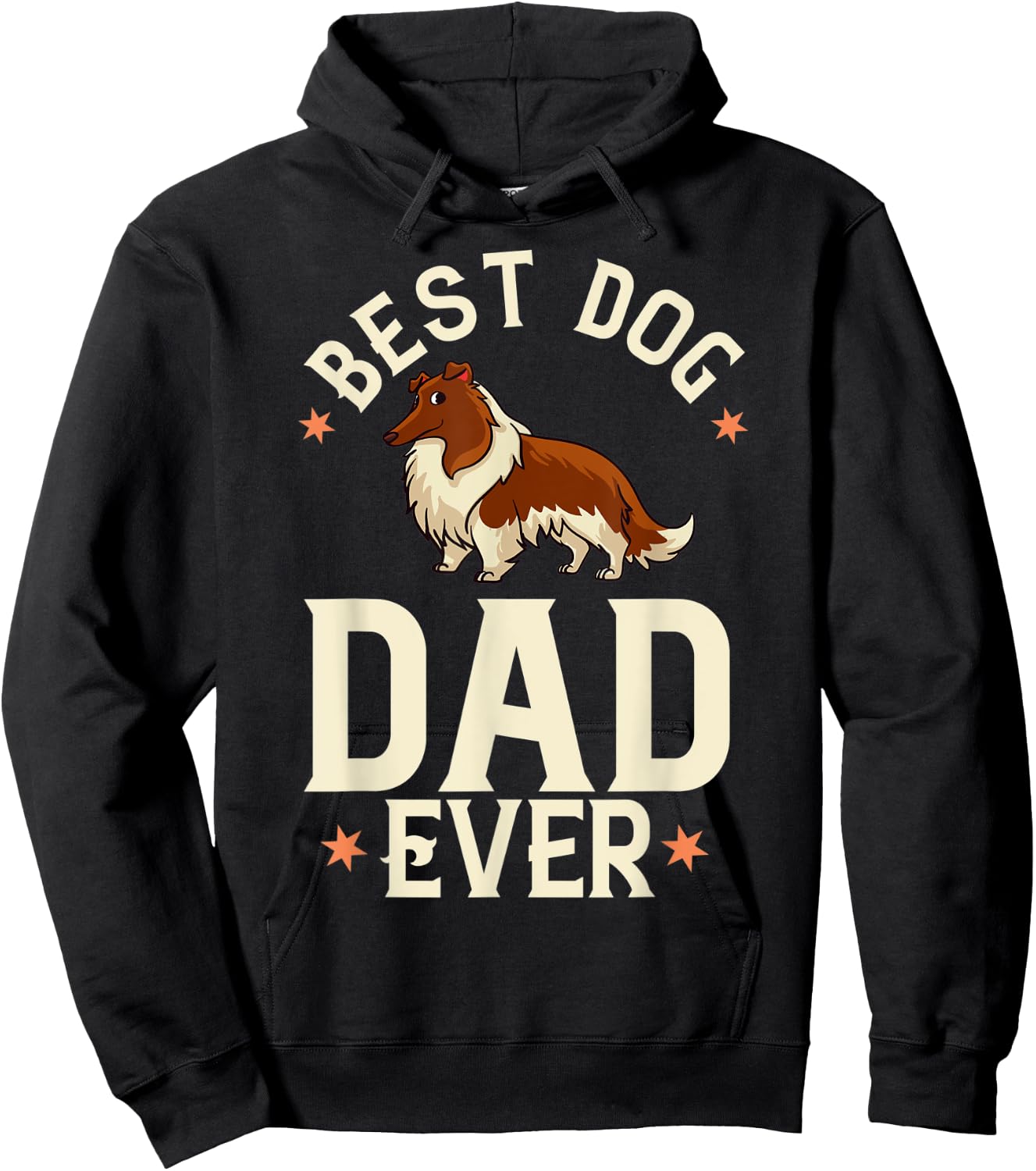 Rough Collie Dog Puppies Owner Lover Hoodie - Hoodie | Black