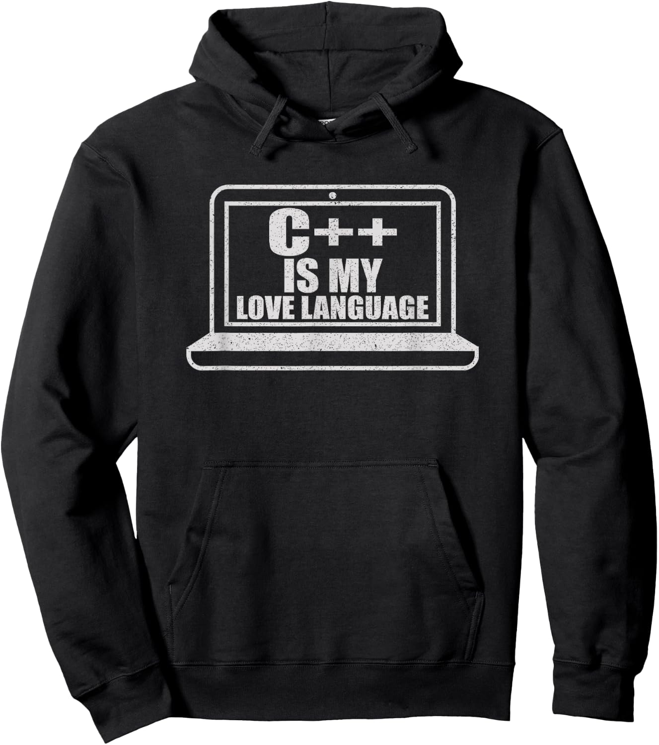 C++ is My Love Language Nerdy Programming Hoodie - Hoodie | Black