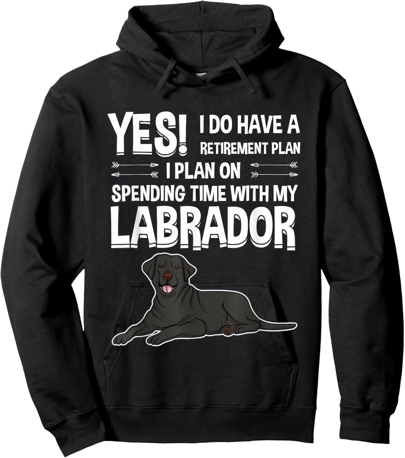 Retirement Plan Labrador Black Lab Gift Labrador Hoodie - Hoodie | Black