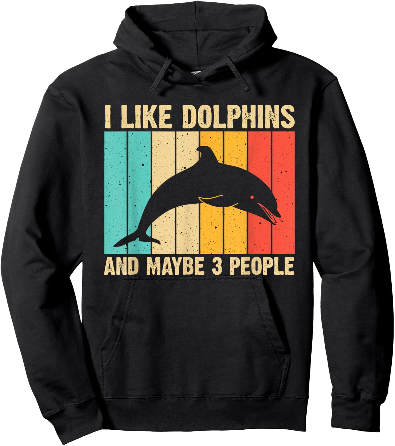 Funny Dolphin Design Women Dolphin Lover Beluga Fish Hoodie - Hoodie | Black
