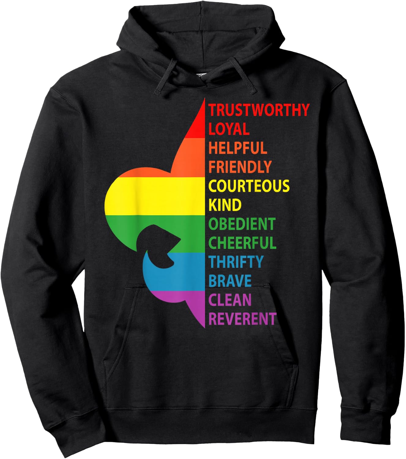 Cute Rainbow Style Scouting Law Hoodie - Hoodie | Black