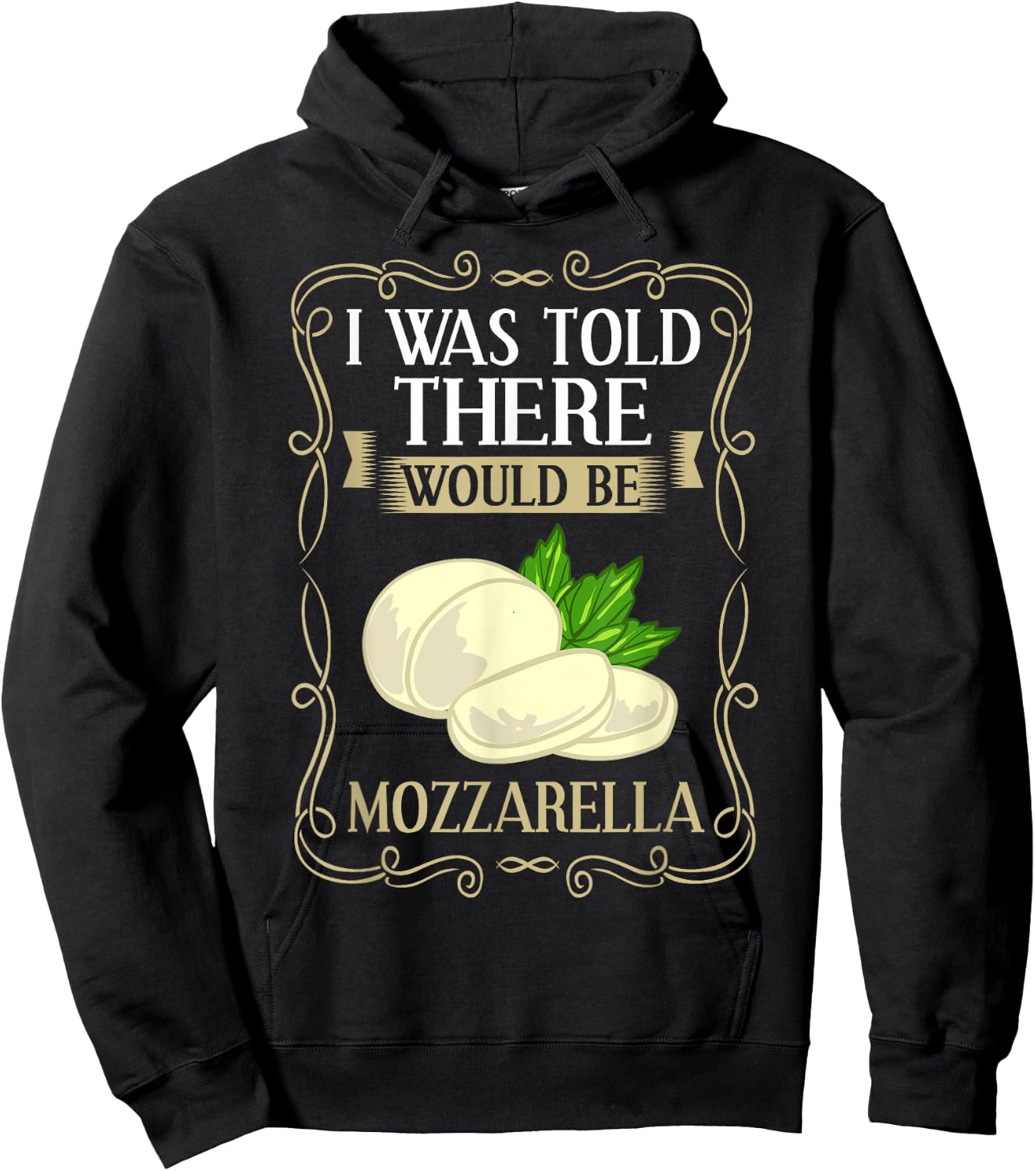 Mozzarella Cheese Recipes Buffalo Italian Fresh Hoodie - Hoodie | Black