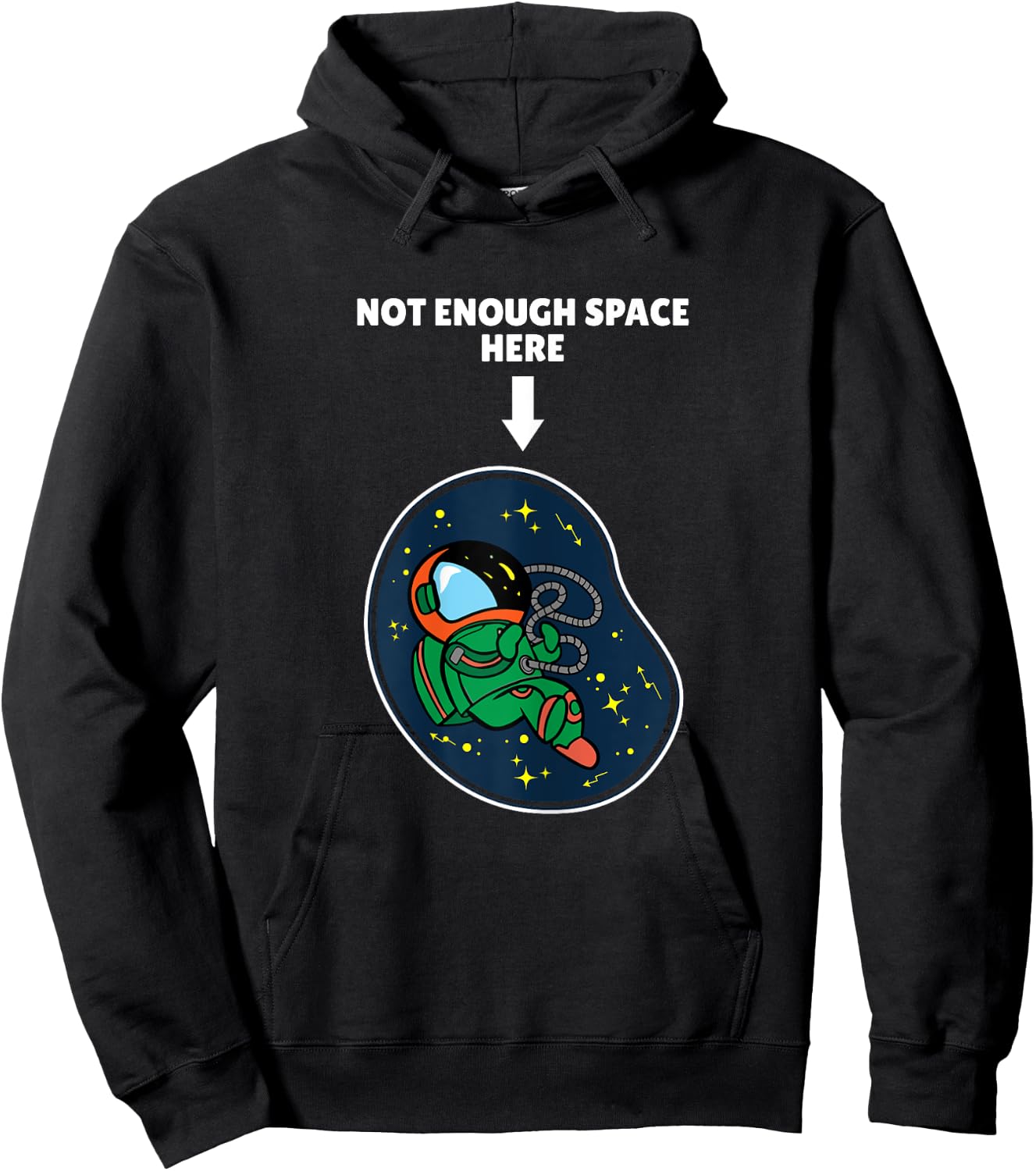 Pregnant Woman Not Enough Space Here Baby Mother To Be Hoodie - Hoodie | Black