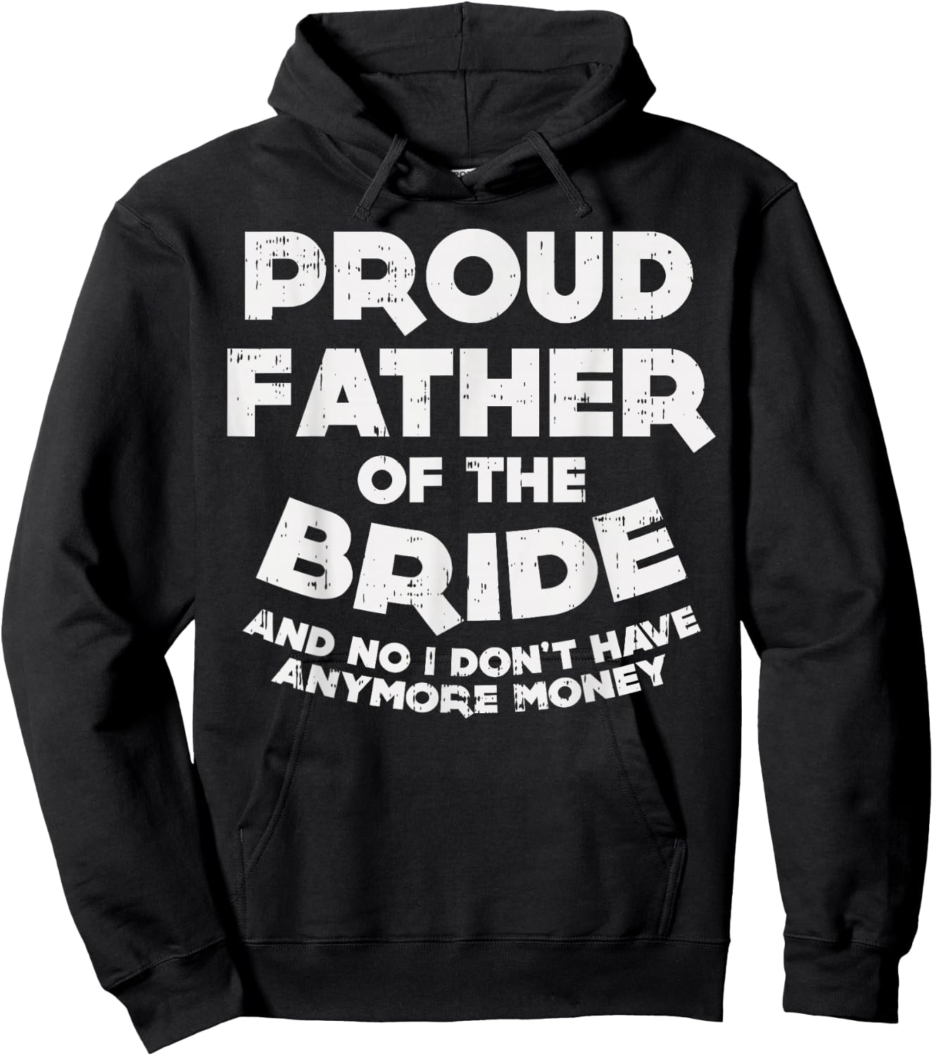Proud Father Bride Funny Matching Family Wedding Dad Gift Hoodie - Hoodie | Black