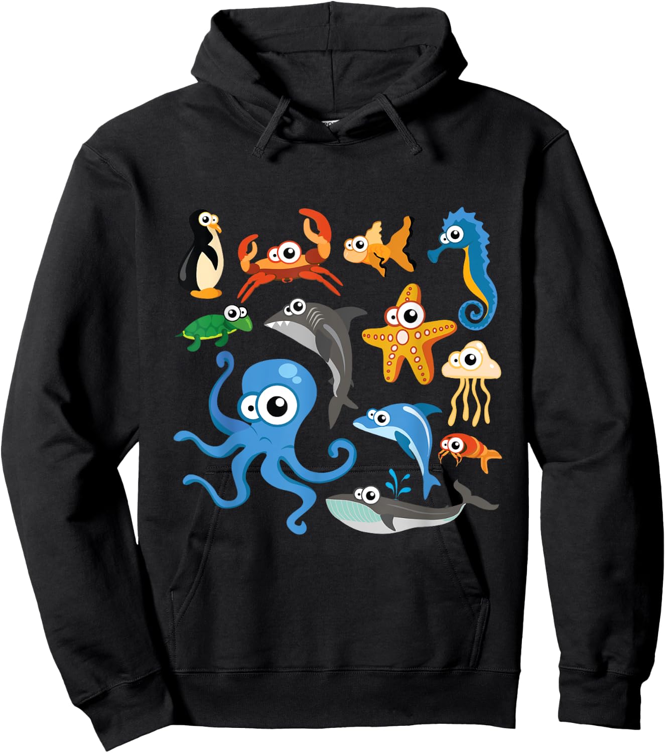 Sea animal shirt for kids, Sea animal costume , men Hoodie - Hoodie | Black