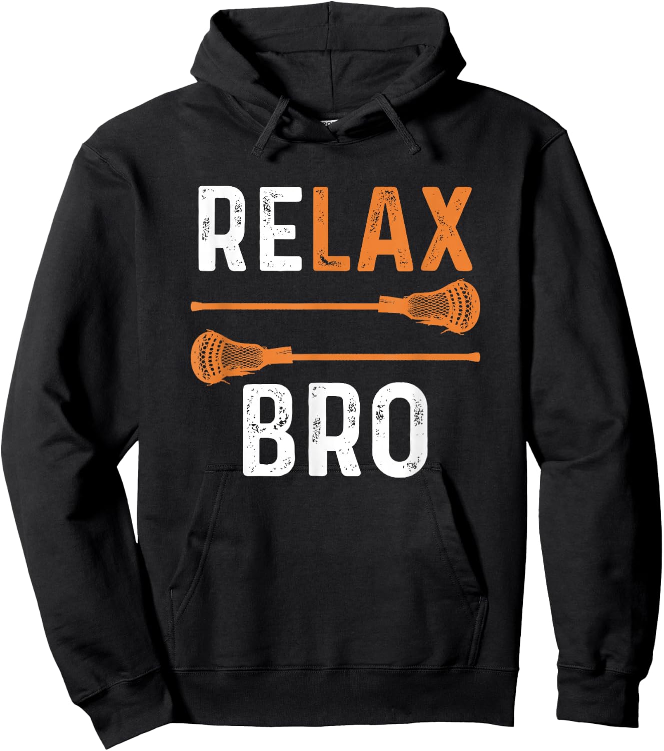 Relax Bro Lacrosse Sports Team Game Hoodie - Hoodie | Black