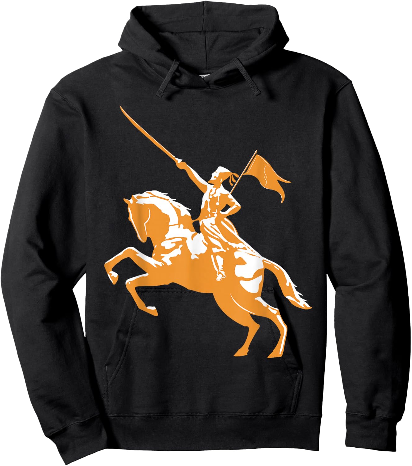 Shivaji Maharaj Statue India Sivaji Art Marathi King Hoodie - Hoodie | Black