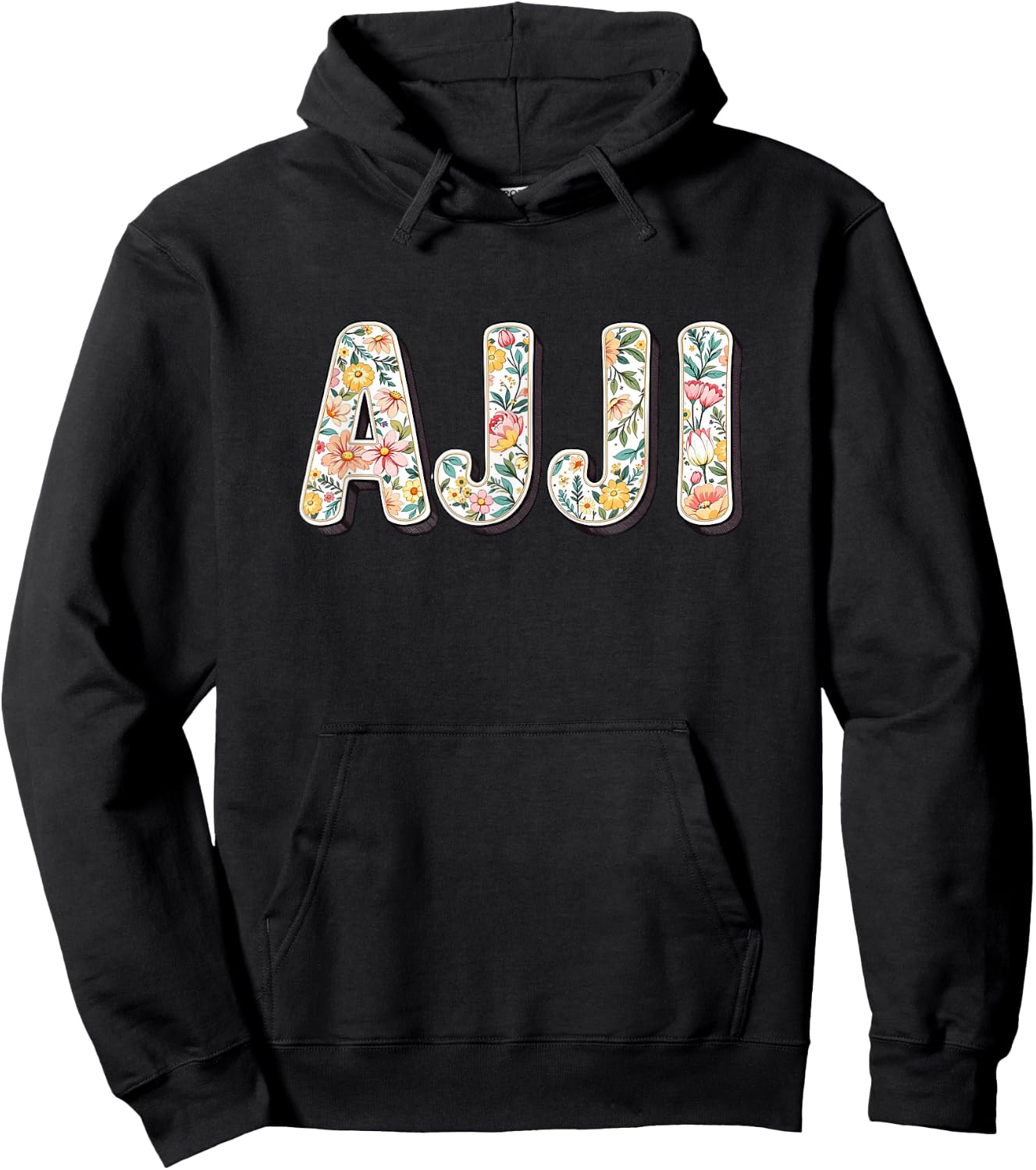 Wildflowers Ajji Floral Mother's Day Ajji Hoodie - Hoodie | Black