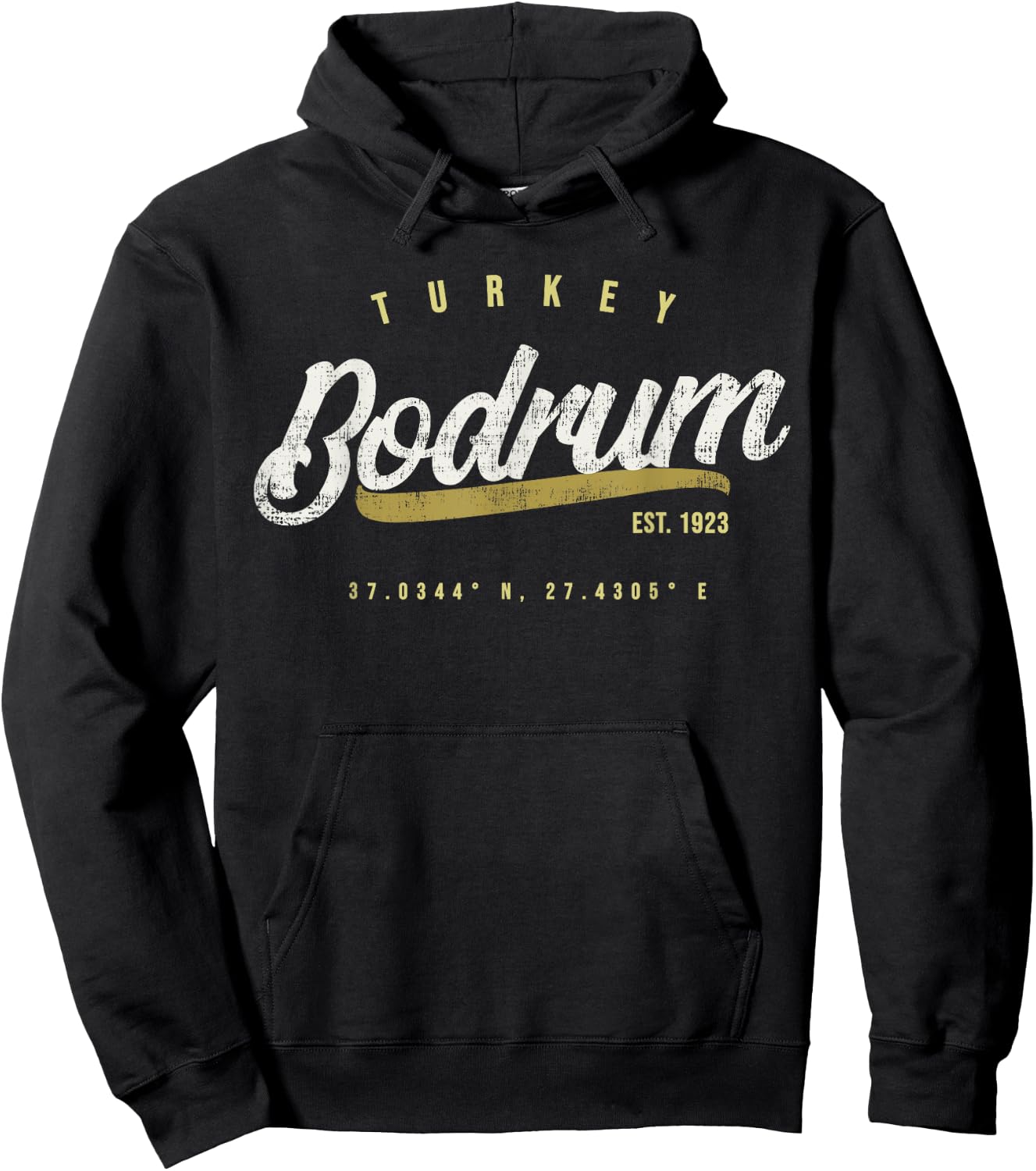 Bodrum Turkey Vintage Retro Hoodie - Hoodie | Black