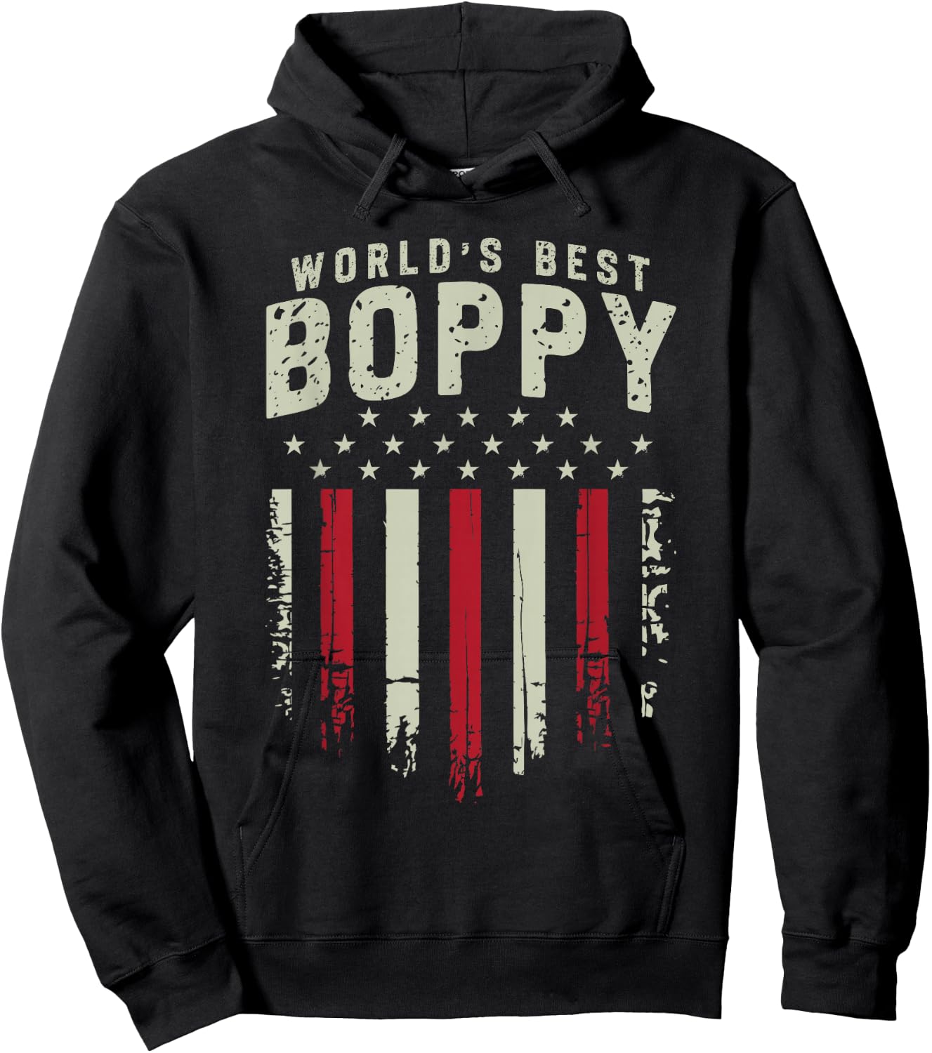 Worlds Best Boppy Ever American Flag Fathers Day Grandpa Hoodie - Hoodie | Black