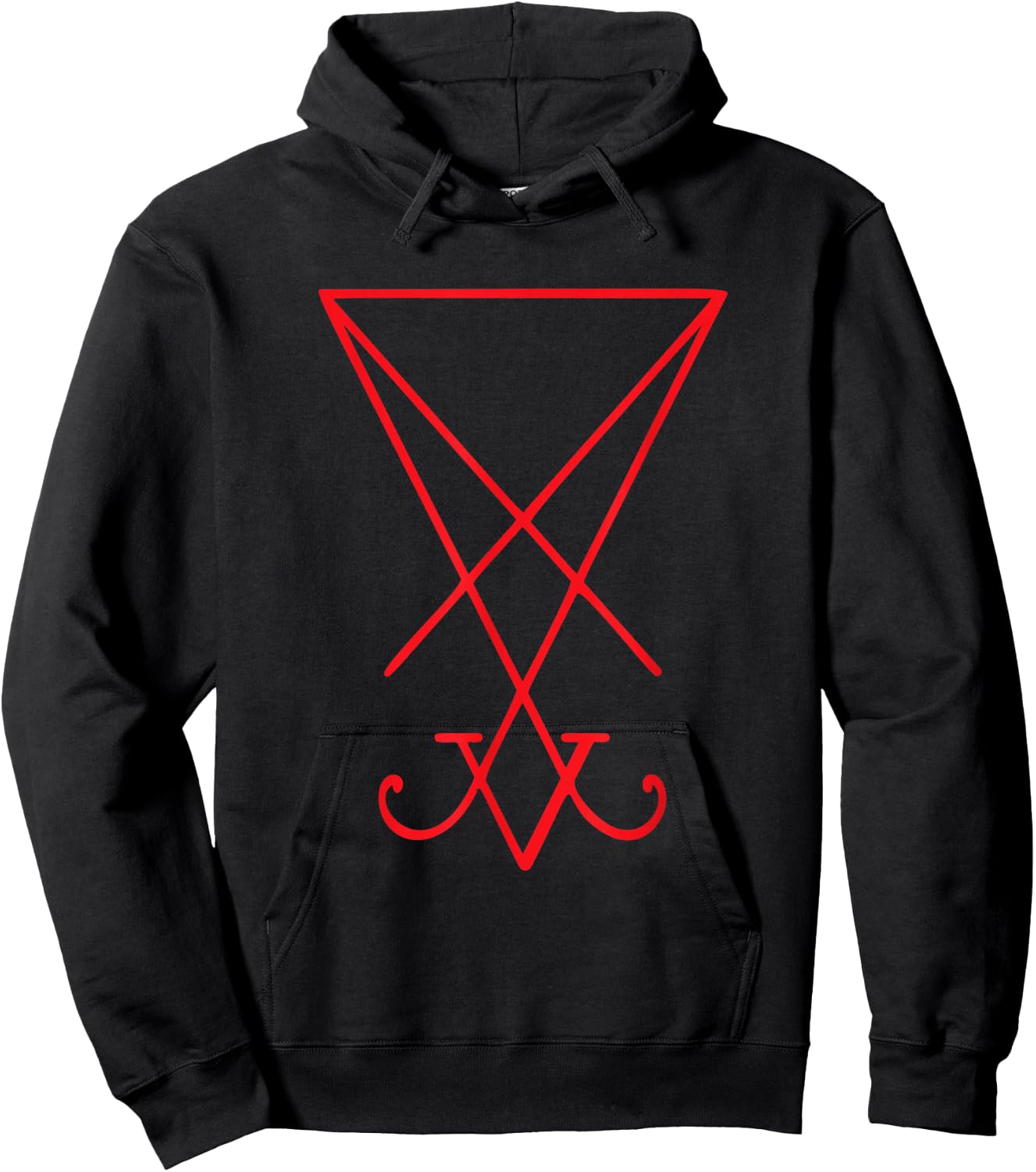 Red Sigil of Lucifer Witchcraft Magick Satan Occult Symbol Hoodie - Hoodie | Black