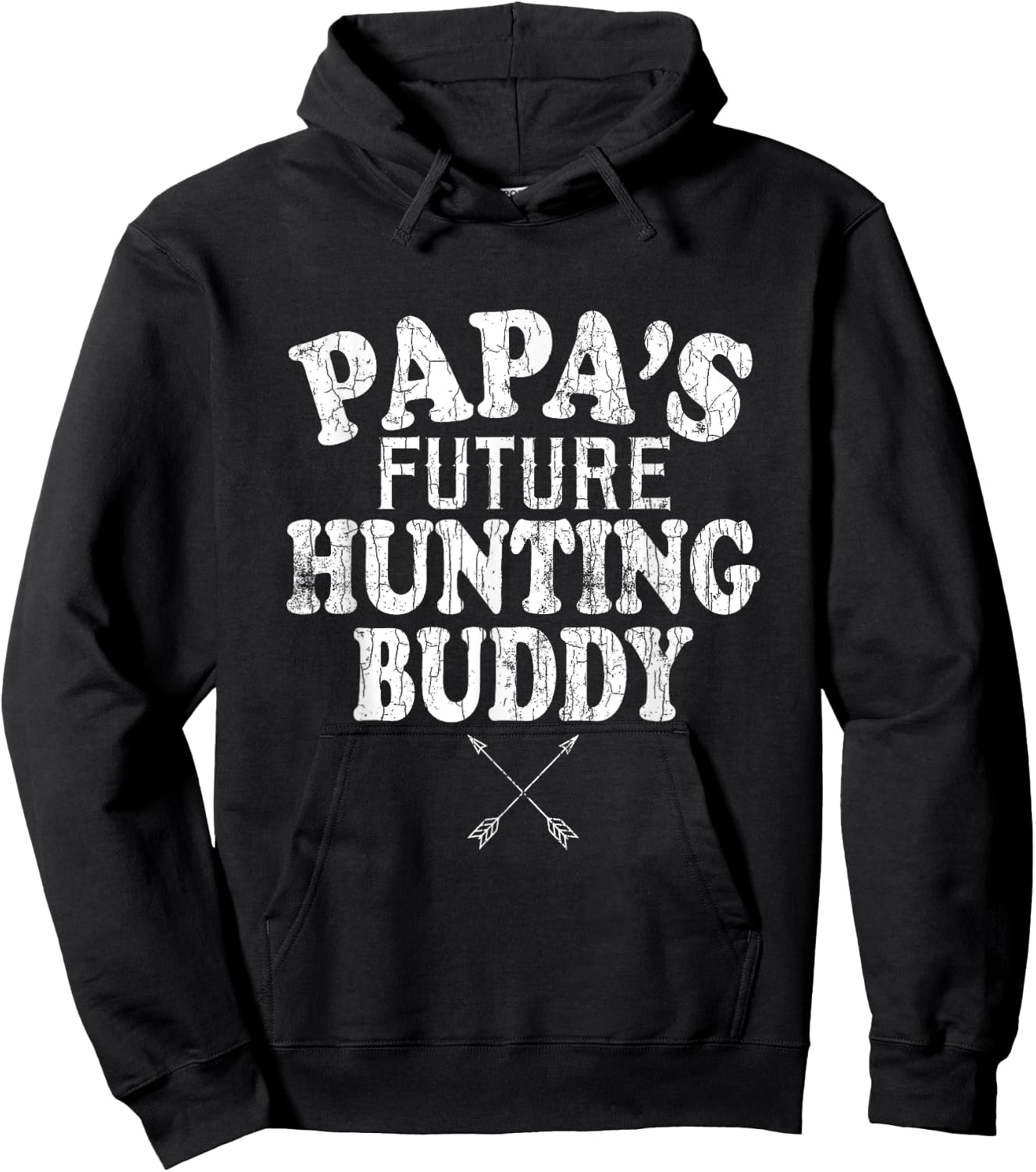 Papa's Future Hunting Buddy Funny Hunter Hunt Lover Graphic Hoodie - Hoodie | Black
