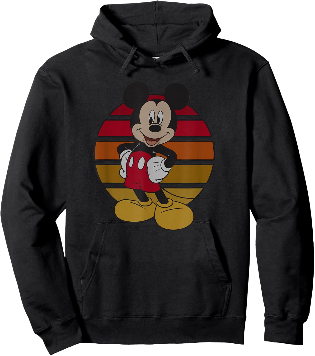 Disney Mickey Classic Mickey Split Sunset Poster Hoodie - Hoodie | Black