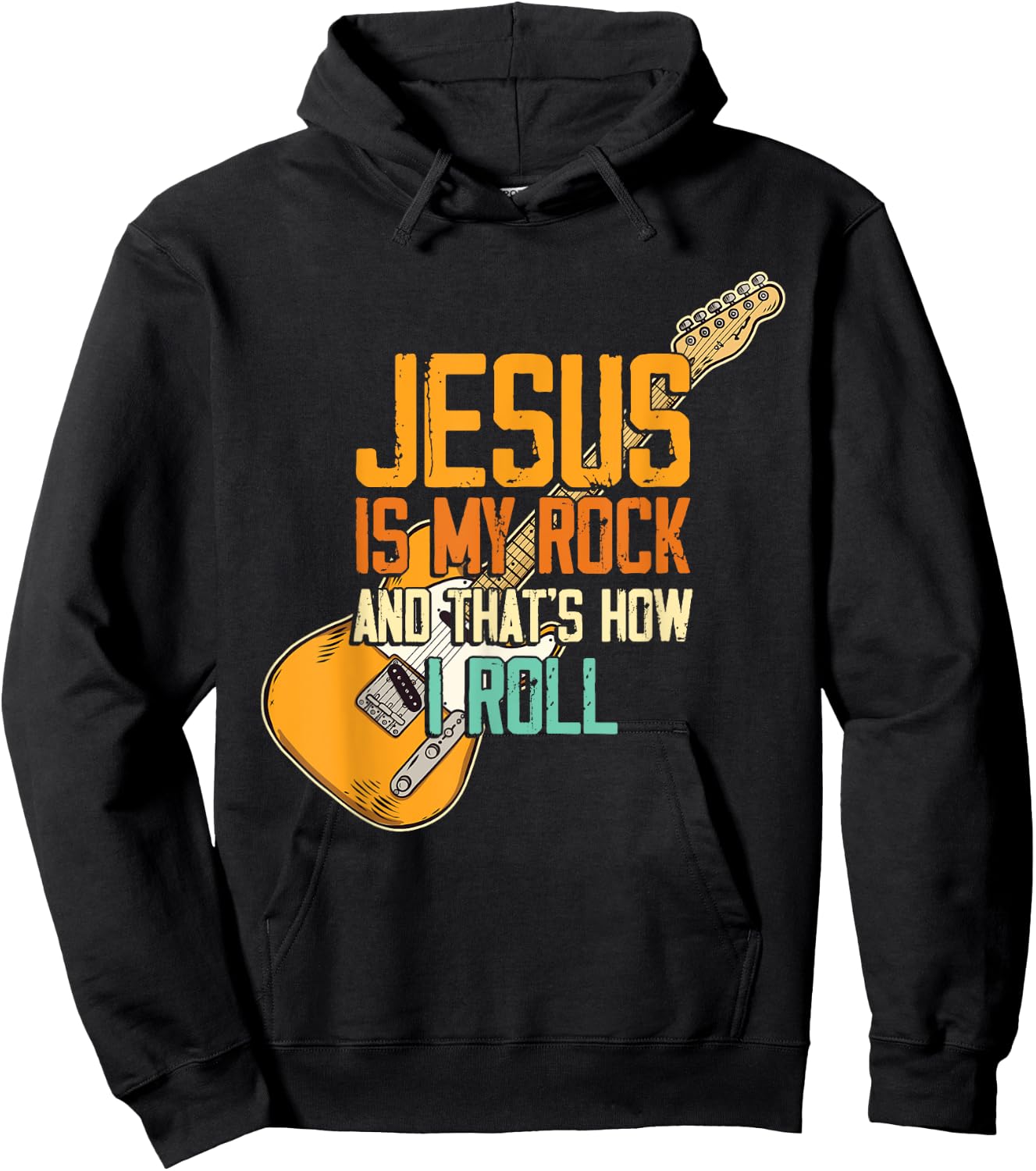 Jesus Is My Rock And That Is How I Roll Christian Hoodie - Hoodie | Black