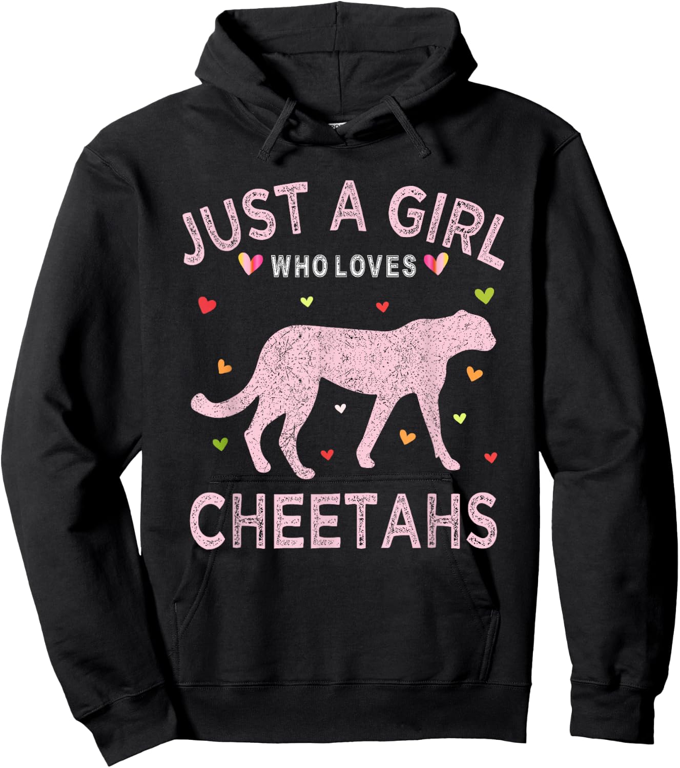 Cheetah Animal Lover Gift Just A Girl Who Loves Cheetahs Hoodie - Hoodie | Black