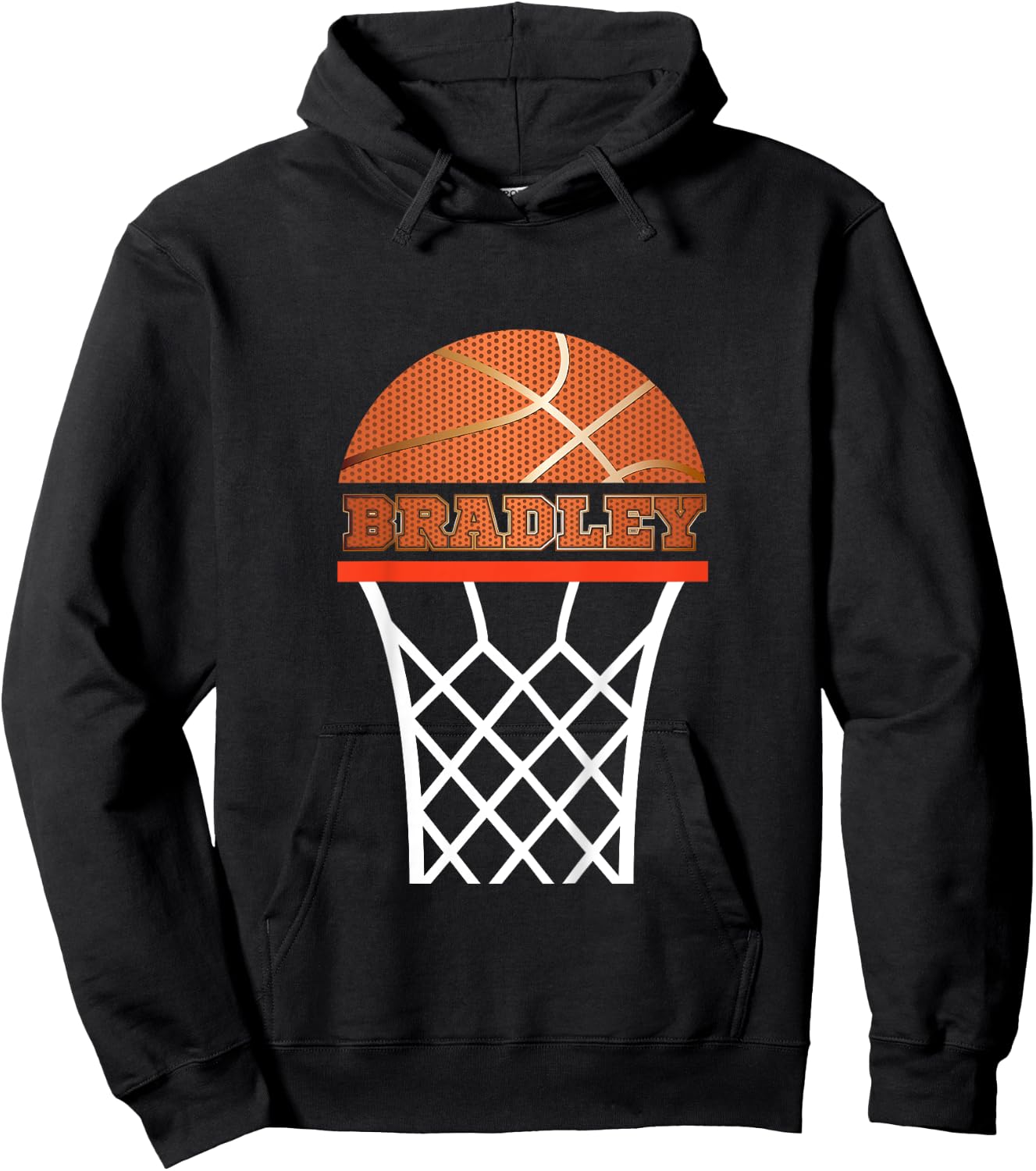Kids Basketball Apparels Boy Custom Name Bradley Youth Shirt Gift Hoodie - Hoodie | Black