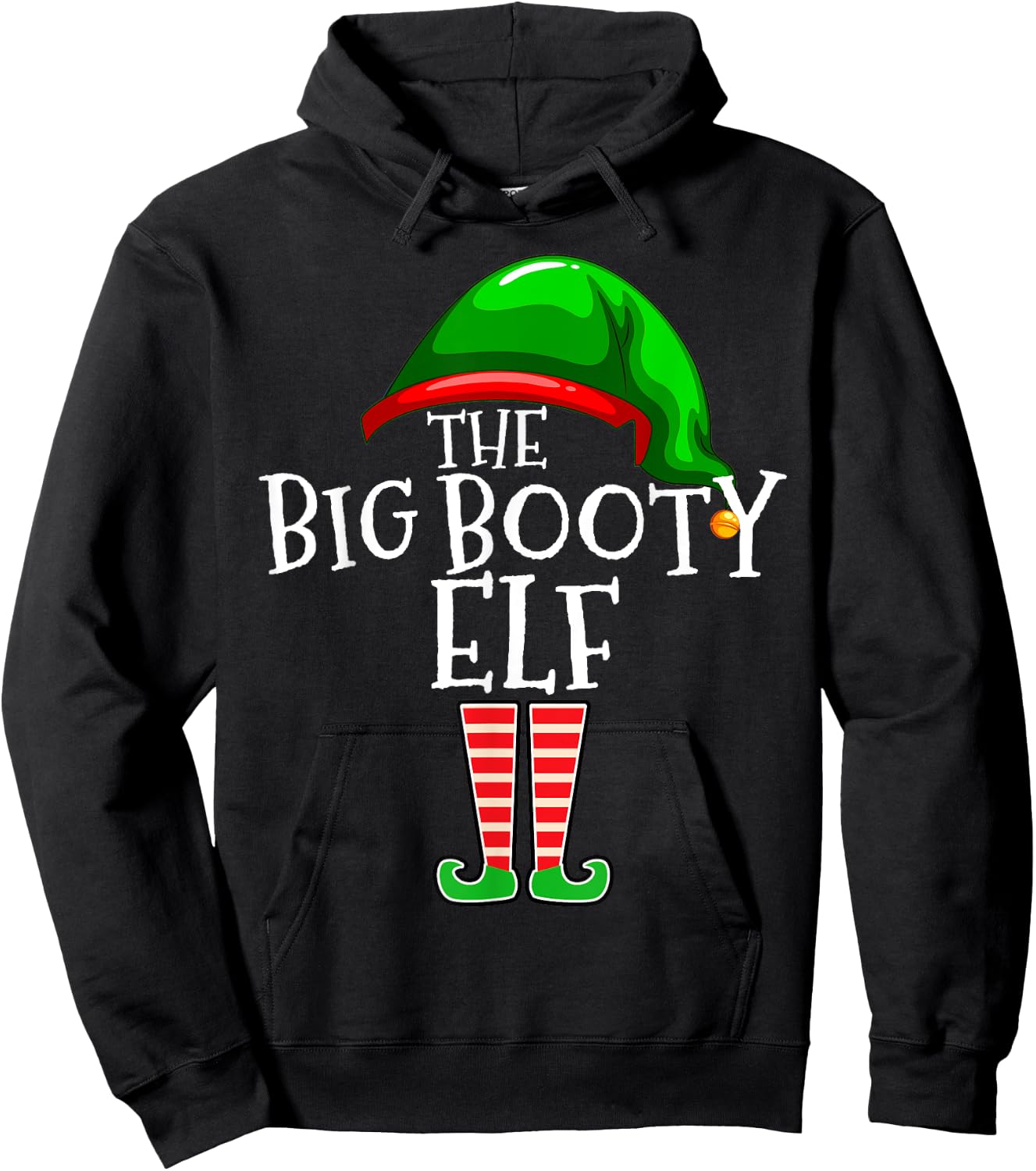 The Booty Elf Family Matching Group Christmas Gift Funny Hoodie - Hoodie | Black