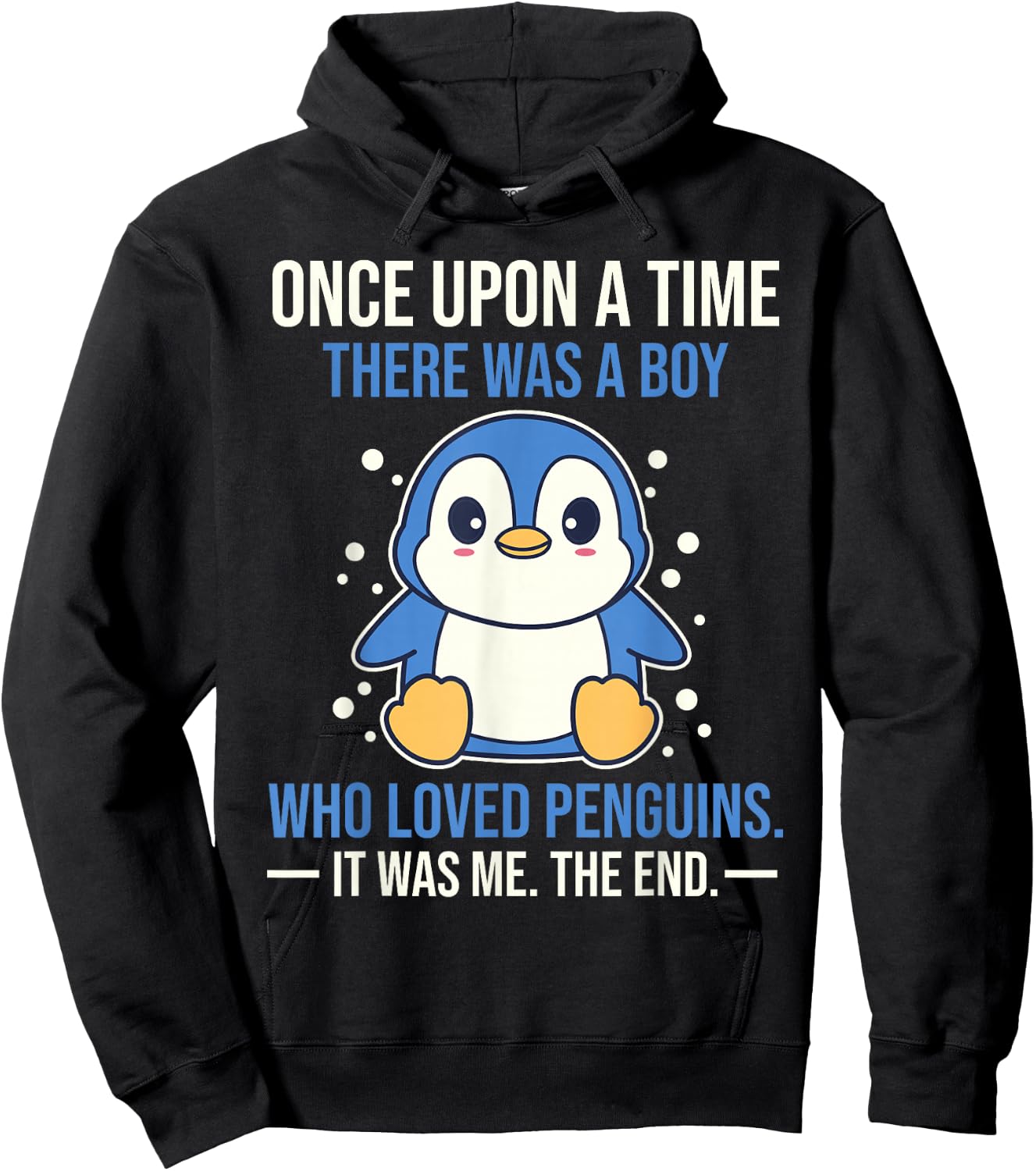 Once There Was A Boy Who Loved Penguins Hoodie - Hoodie | Black