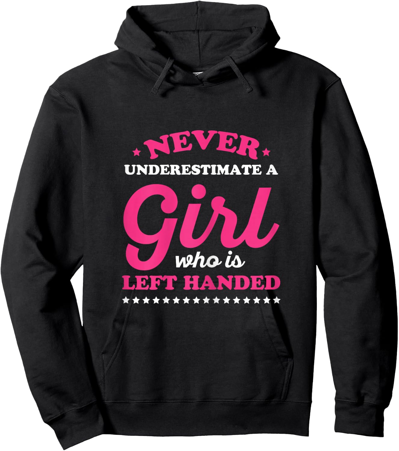 Lefty Design for a Left hander girl Hoodie - Hoodie | Black