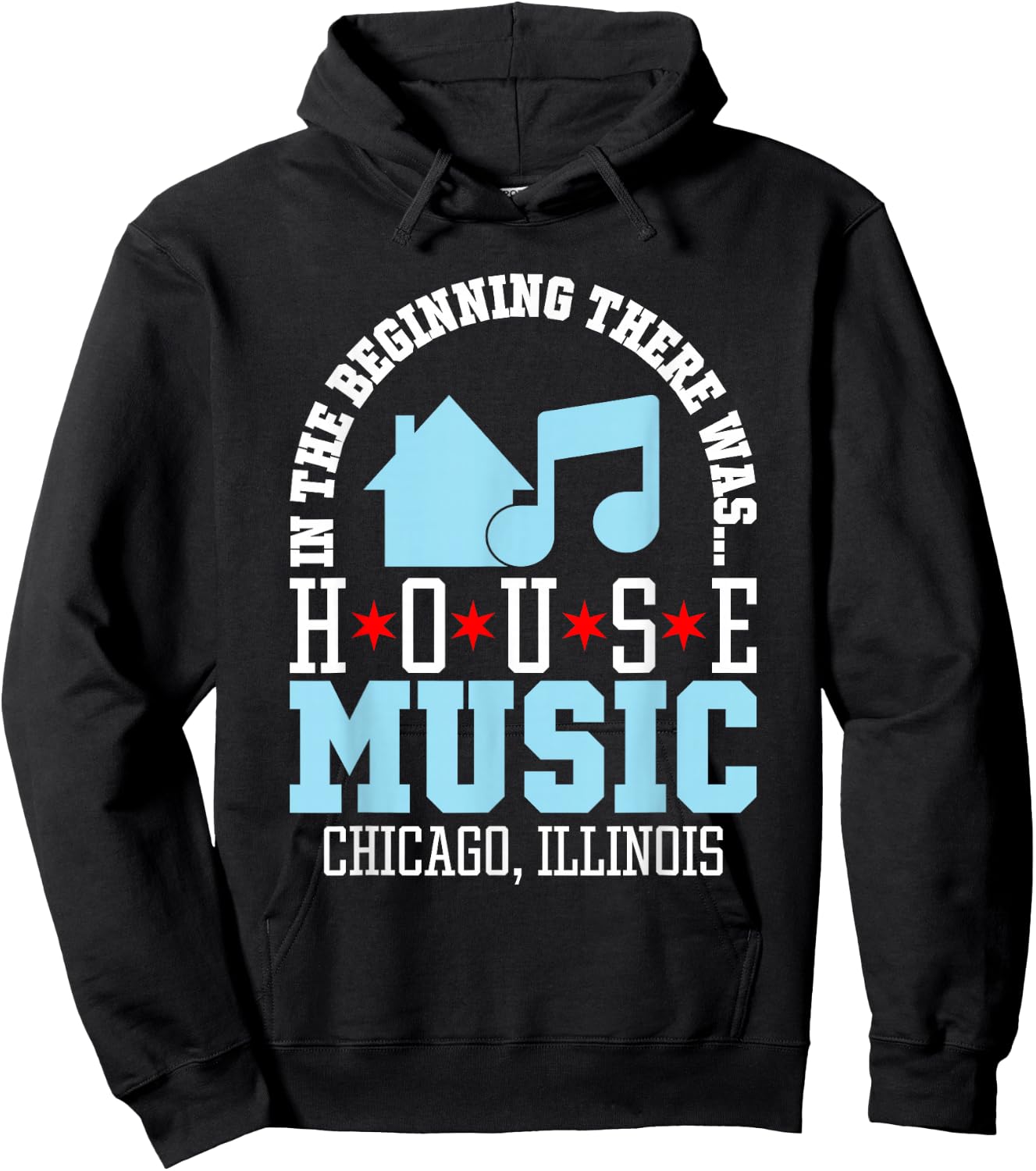in The Beginning There was House - Chicago House Music DJ Hoodie - Hoodie | Black