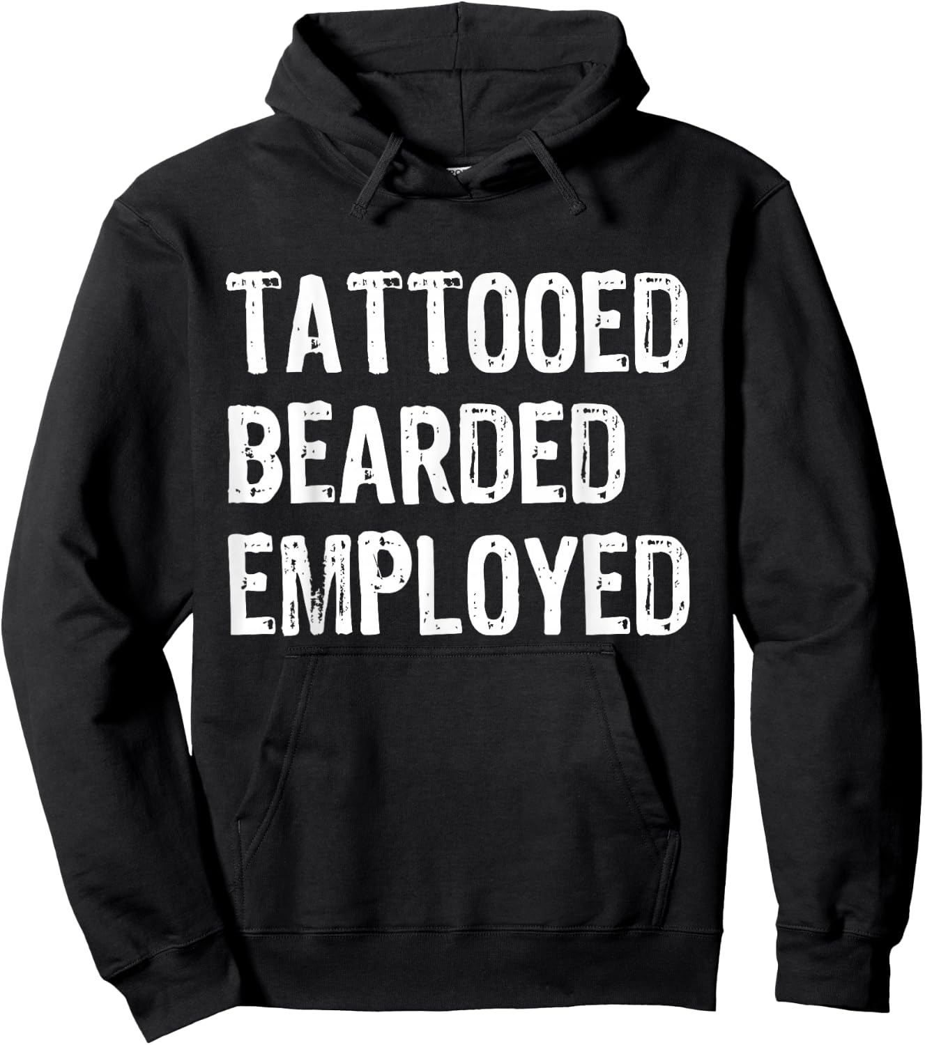 Tattoo Beard Tattooed Bearded And Employed Barber Hoodie - Hoodie | Black