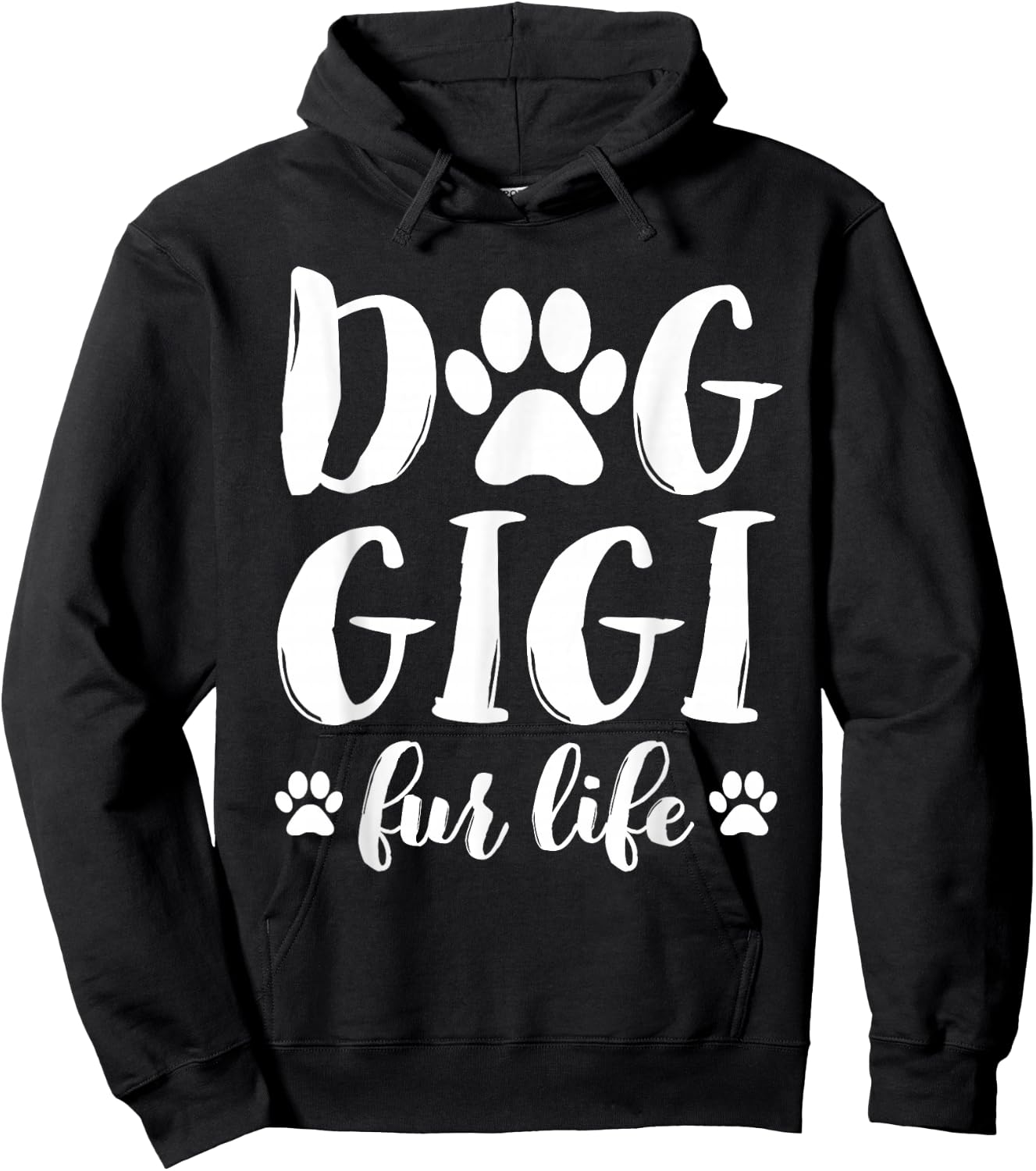 Dog Gigi Fur Life Funny Dog Lover Gifts Mothers Day Grandma Hoodie - Hoodie | Black