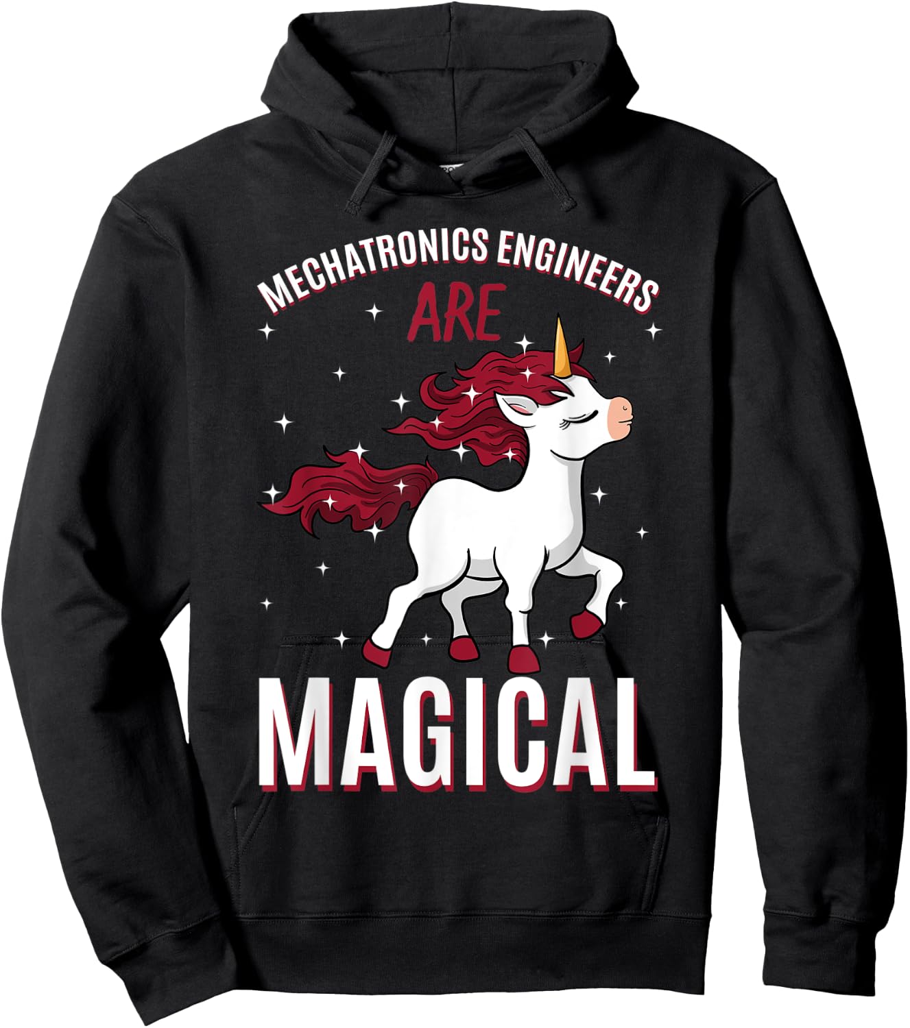 Mechatronics Engineers Are Magical Unicorn Robotics Job Hoodie - Hoodie | Black