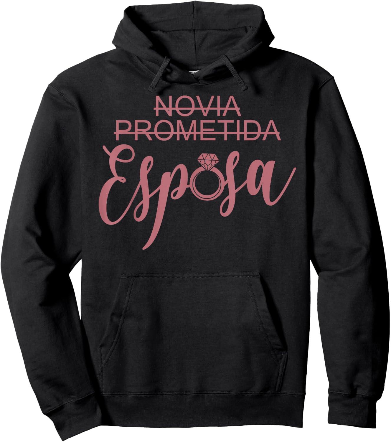Novia Prometida Esposa, Spanish, Girlfriend Fiancée Wife Hoodie - Hoodie | Black